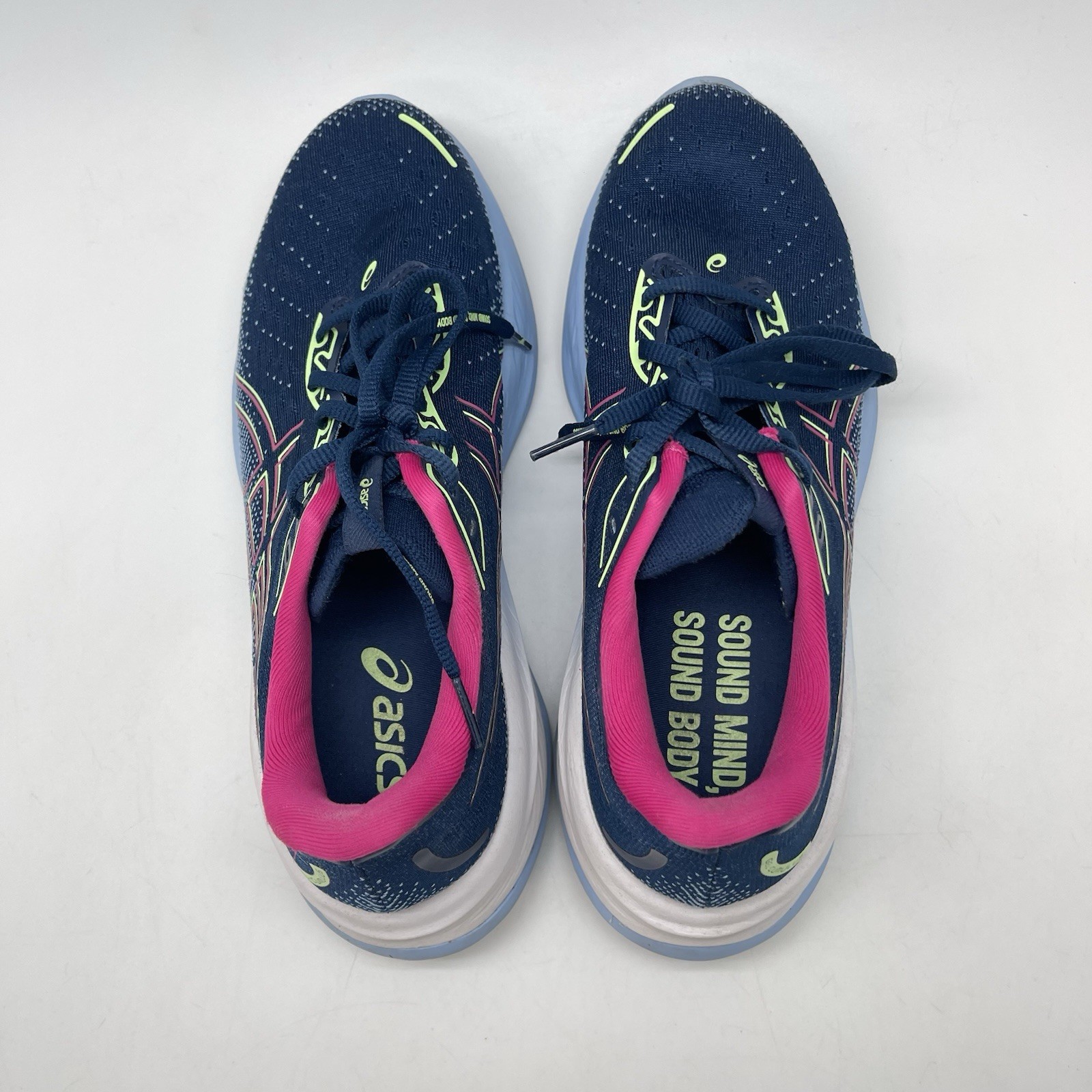 Asics Sneakers Womens 8.5 Gel Cumulus 26 1012B738 Blue Running Athletic Shoes