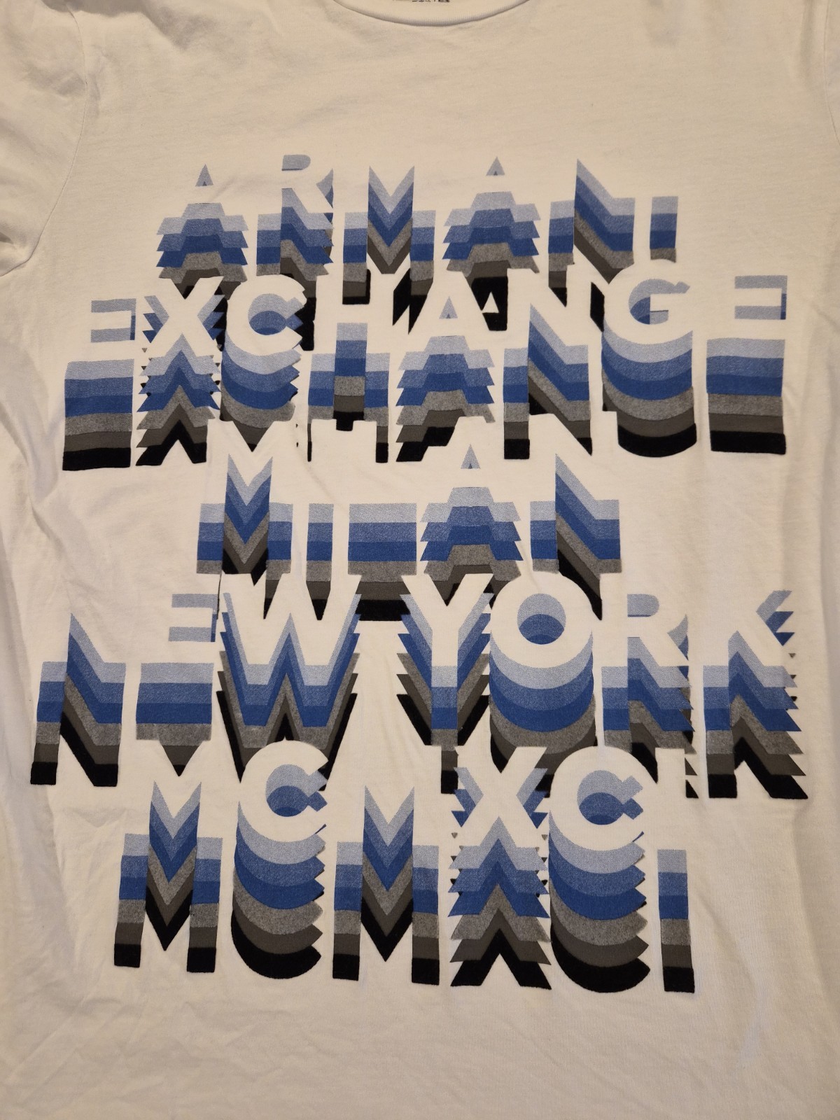 Armani Exchange Tee Shirt Medium White New York B685