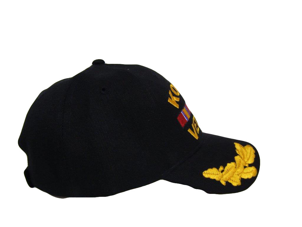 Black Korea Korean War Veteran Scrambled Eggs Feather Cap Hat C862