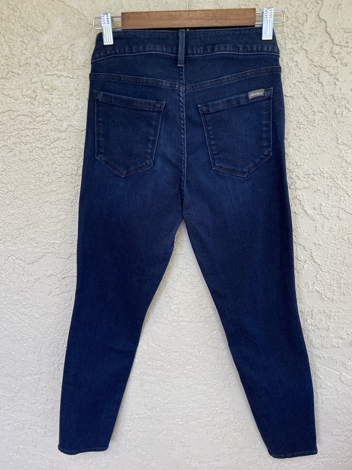 Eddie Bauer Mid Rise Slightly Curvy Skinny Ankle Stretch Jeans Dark Wash Size 2