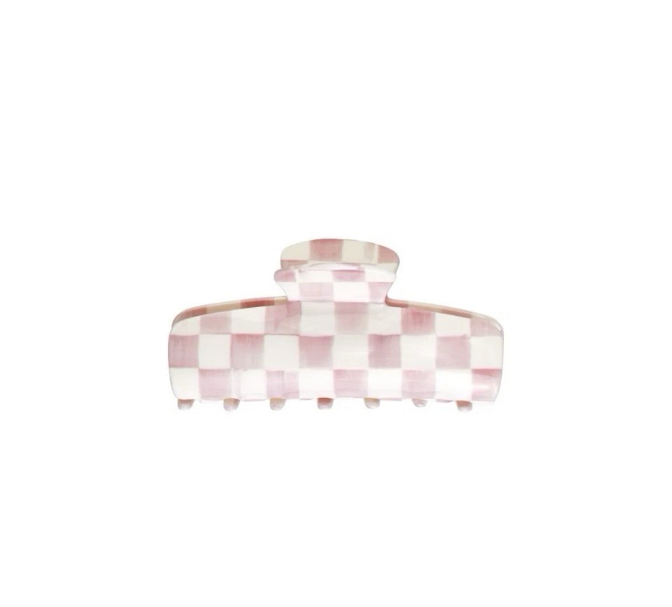 MacKenzie Childs x Goody Target 🎀 Pink Check Large Hair Claw Clip NEW In Stock