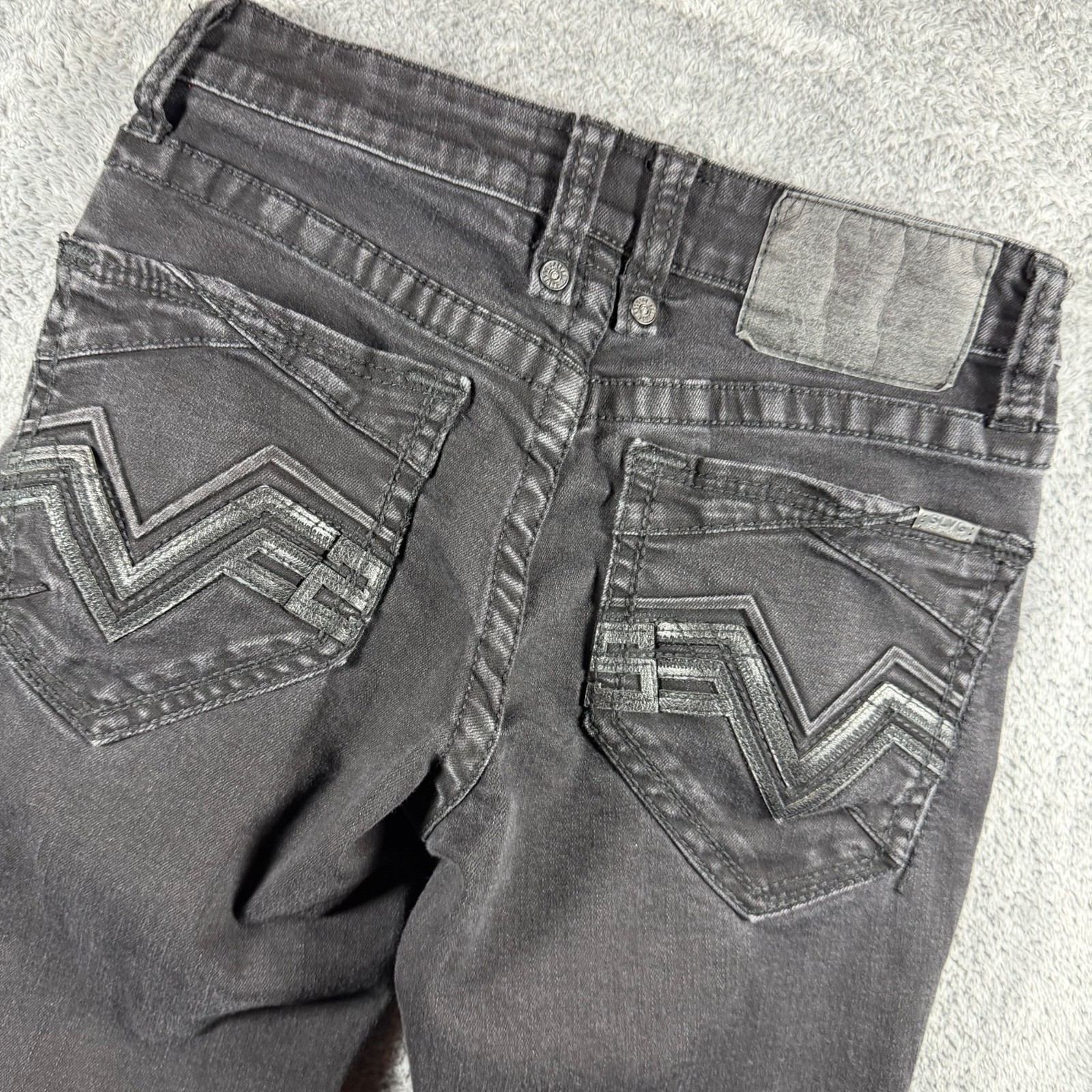 Salvage BKE Jeans Mens 28×30 Black Havoc Slim Straight Stretch Denim