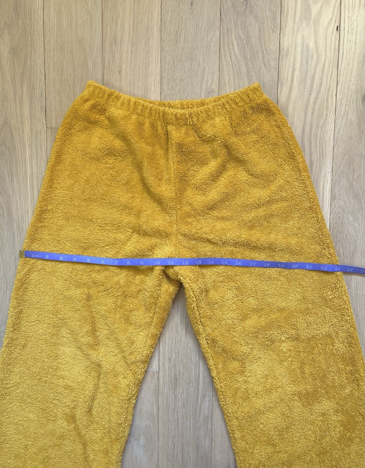 Simone Fan ‘The Pant’ Plush Terry Cloth Pool Lounge Sun Yellow Small