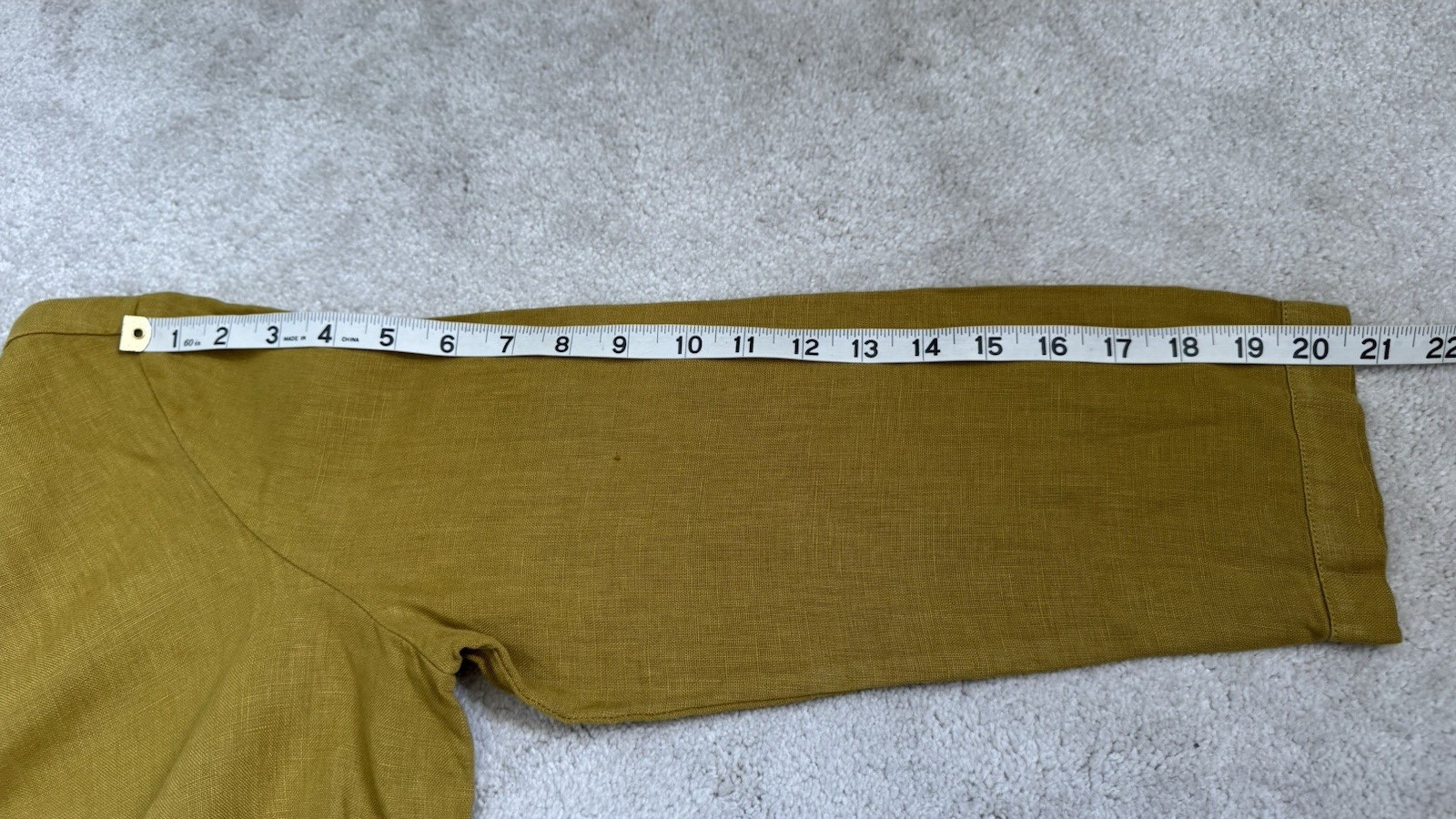 SEASALT ‘SHALLOW LAYERS TUNIC’ MUSTARD 100% QUALITY FEEL LINEN SIZE 12, POCKETS