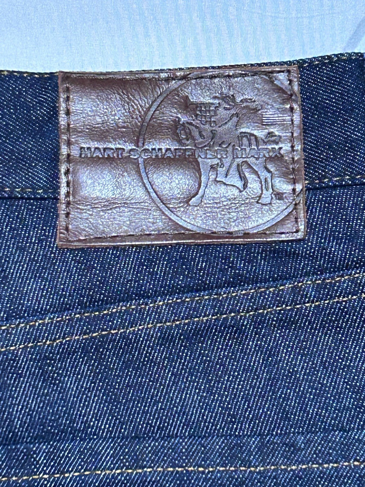 Hart Schaffner Marx Men’s Dark Wash Blue Denim Straight Regular Fit 5-Pocket