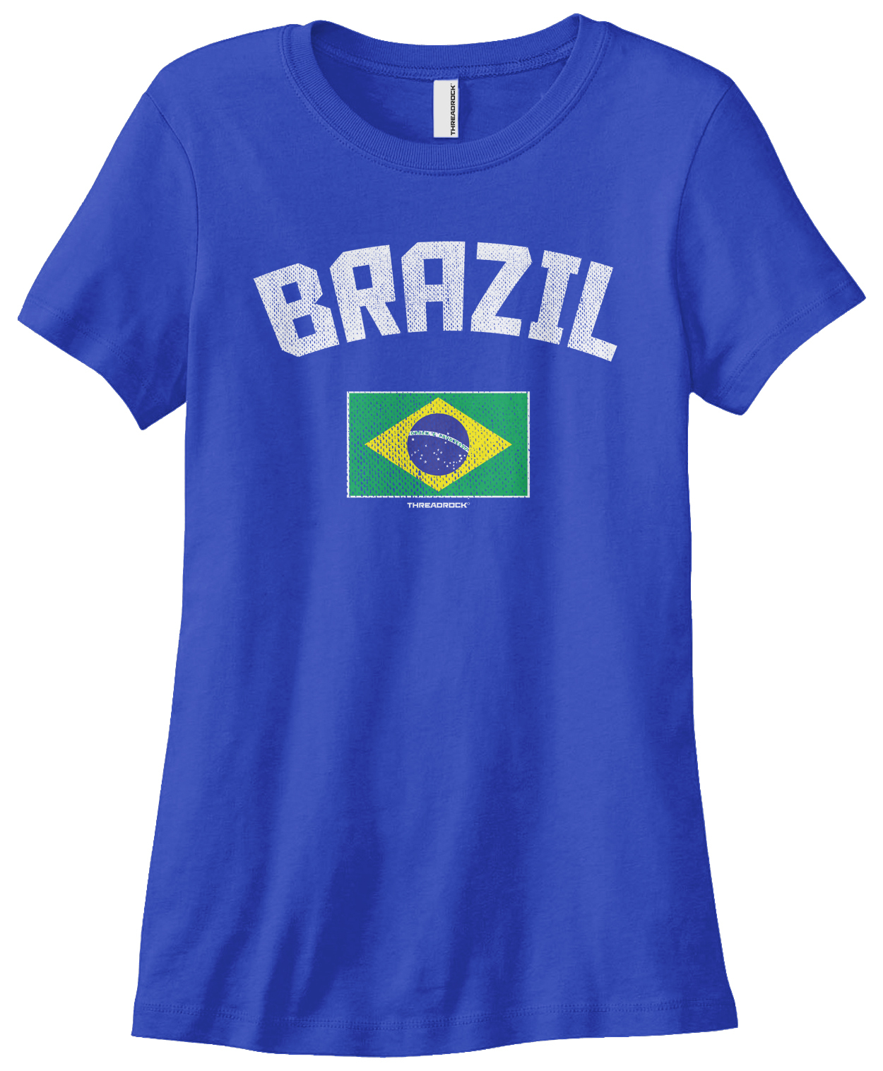 Threadrock Women’s Brazil Brazilian Flag T-shirt Brasil Pride