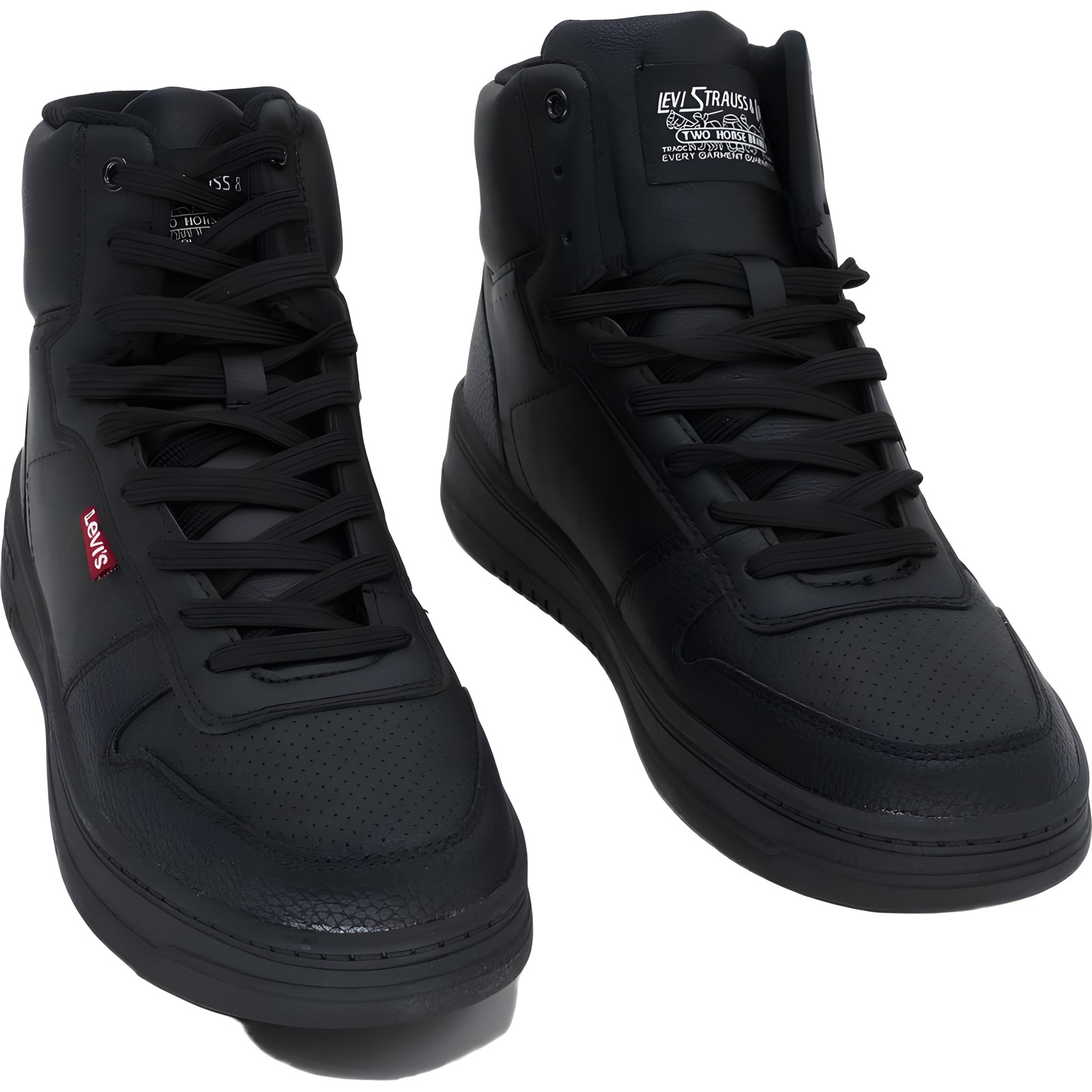 Mens Levis Drive High Top Fabric Black Mono US 8M