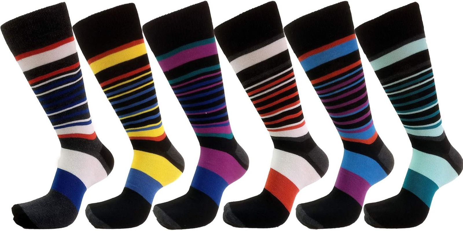 Mens Men Cotton Dress Socks Fun Colorful Fashion Stretchable