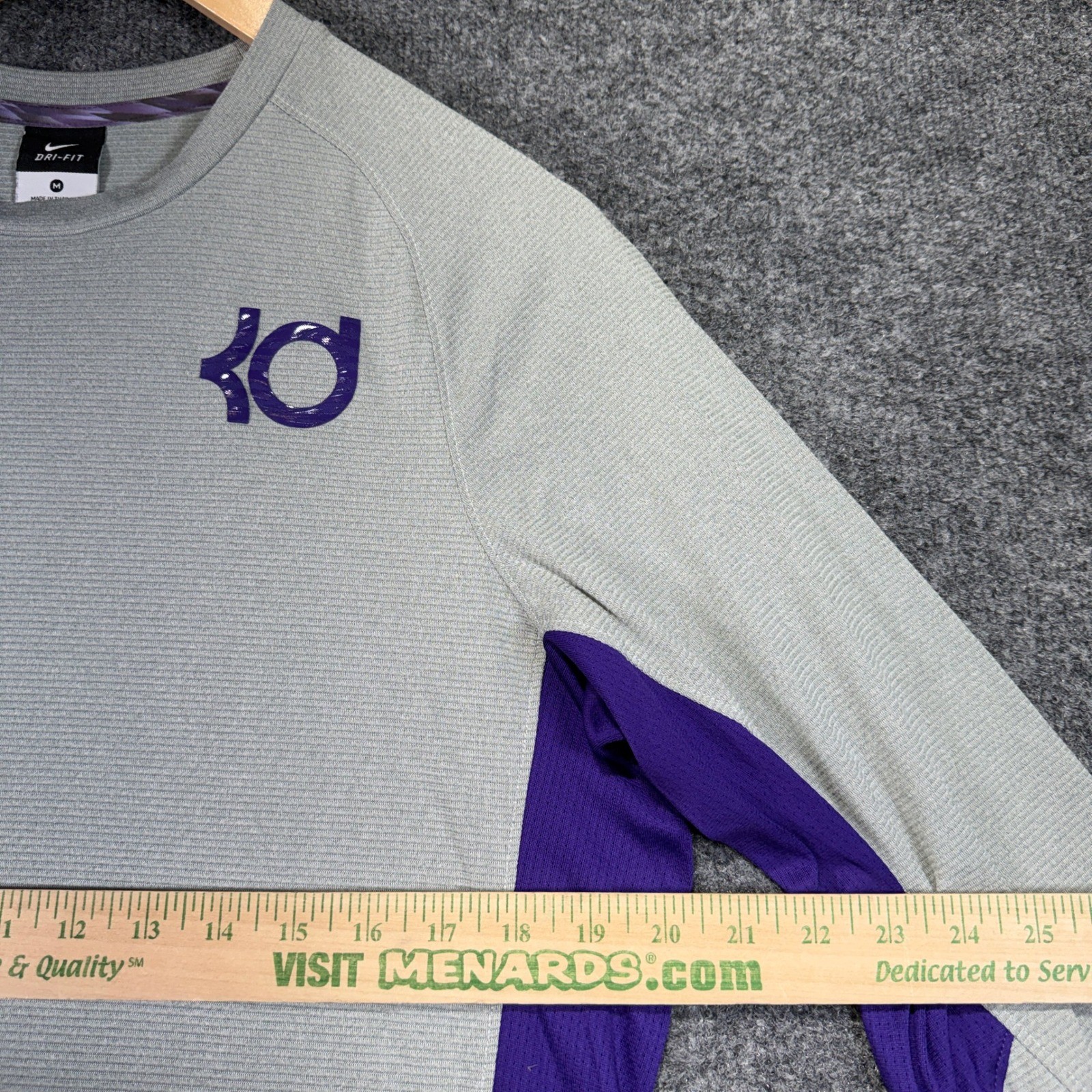 Nike Kevin Durant KD Klutch Elite Shooter Shirt Mens Medium Grey Basketball NBA