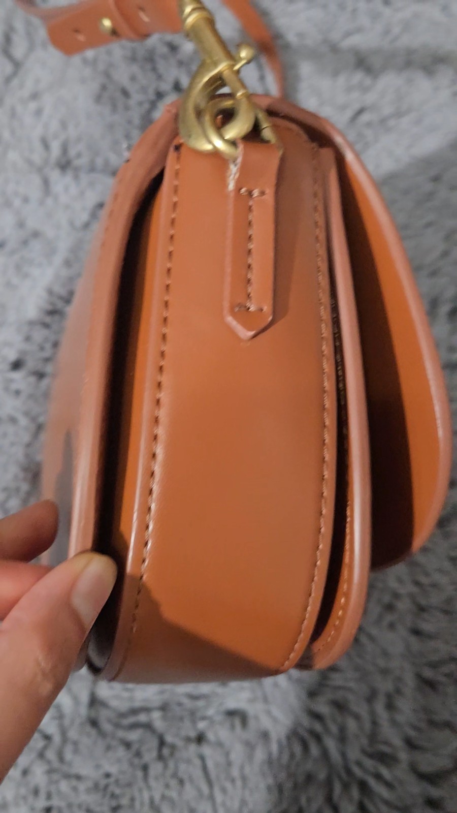 Zara Brown Small Shoulder Bag Magnetic Flap Zip, Adjustable Strap, Pockets
