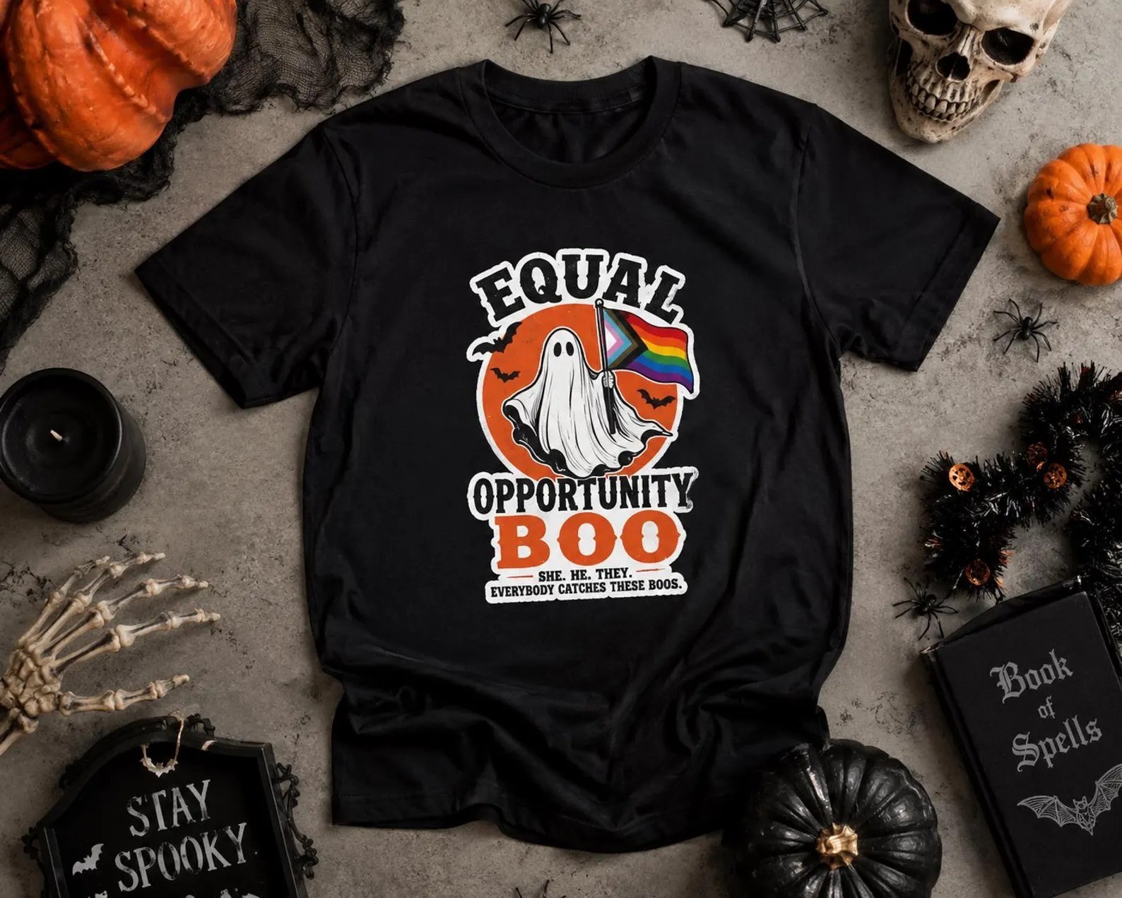 Equal Opportunity Boo Shirt Funny LGBTQ Queer Spooky Season Tee