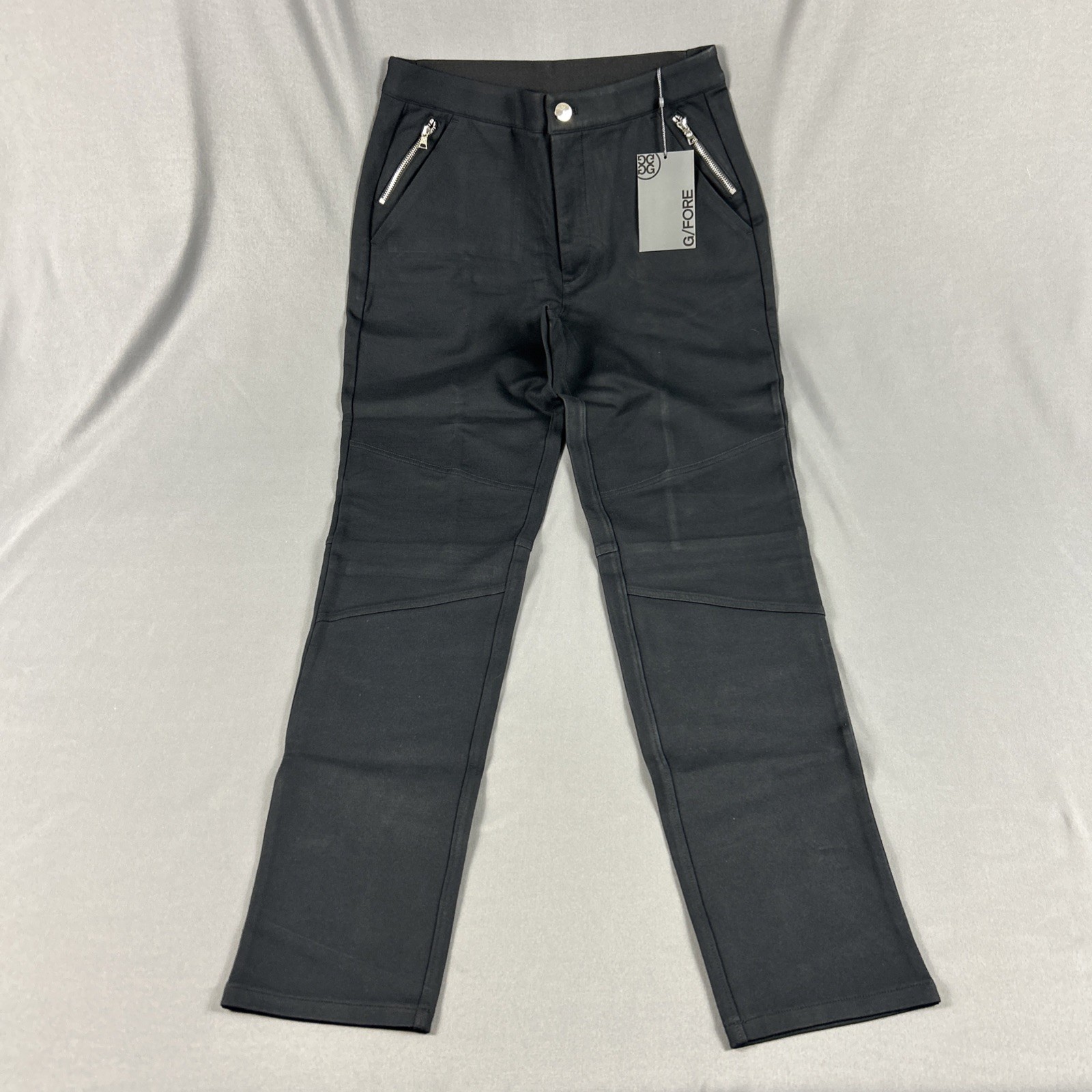 G/Fore G4 Womens Golf Pants Leggings Double Knit Moto 4 Onyx Black NWT MSRP $145