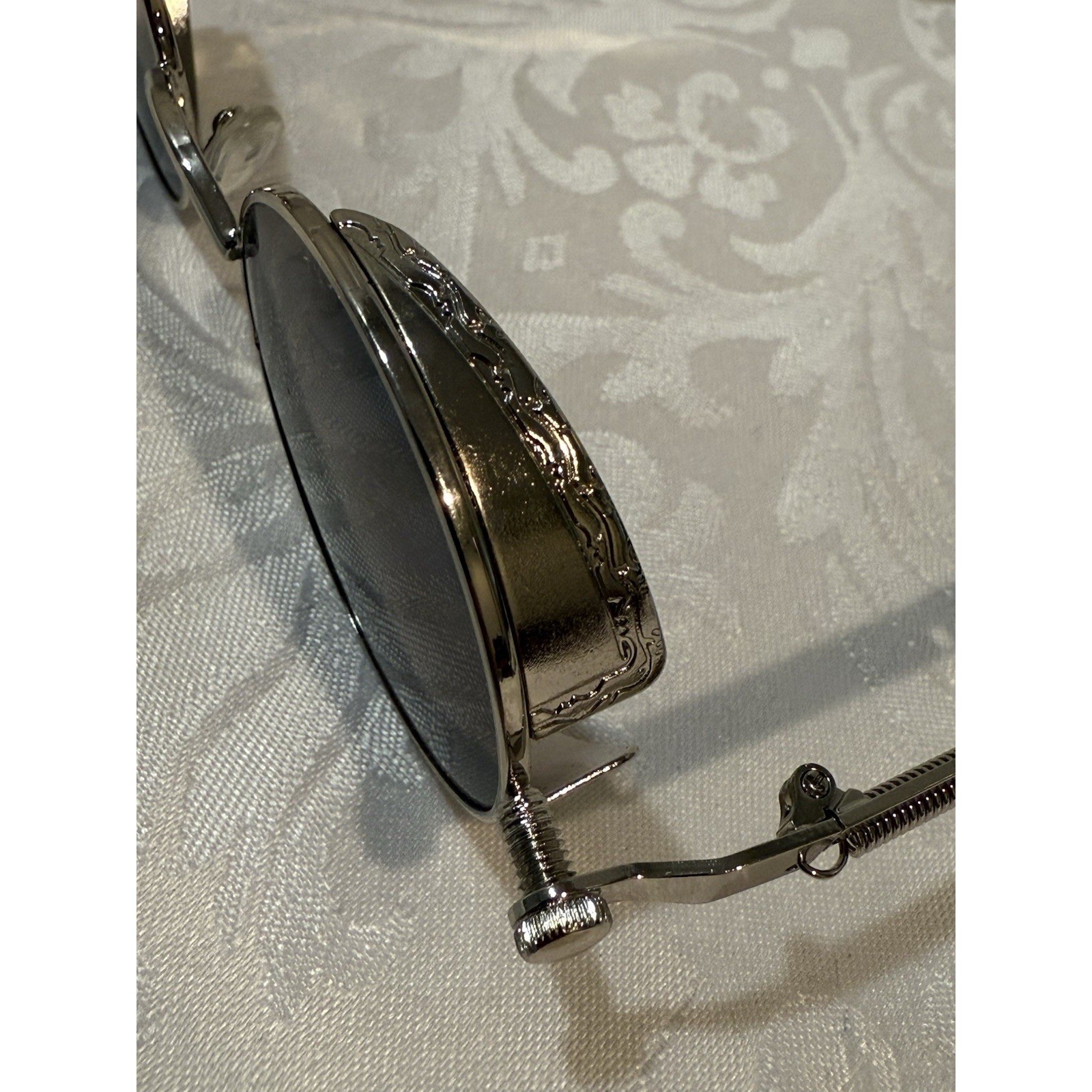 SA106 Victorian Vampire Steampunk Round Circle Lens Metal Sunglasses Vtg Style