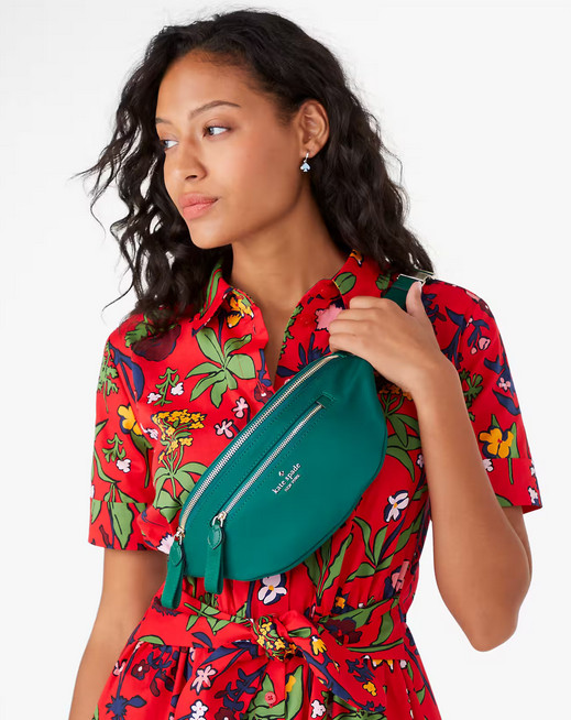 Kate Spade Chelsea Nylon Belt Bag Fanny Pack – Deep Jade