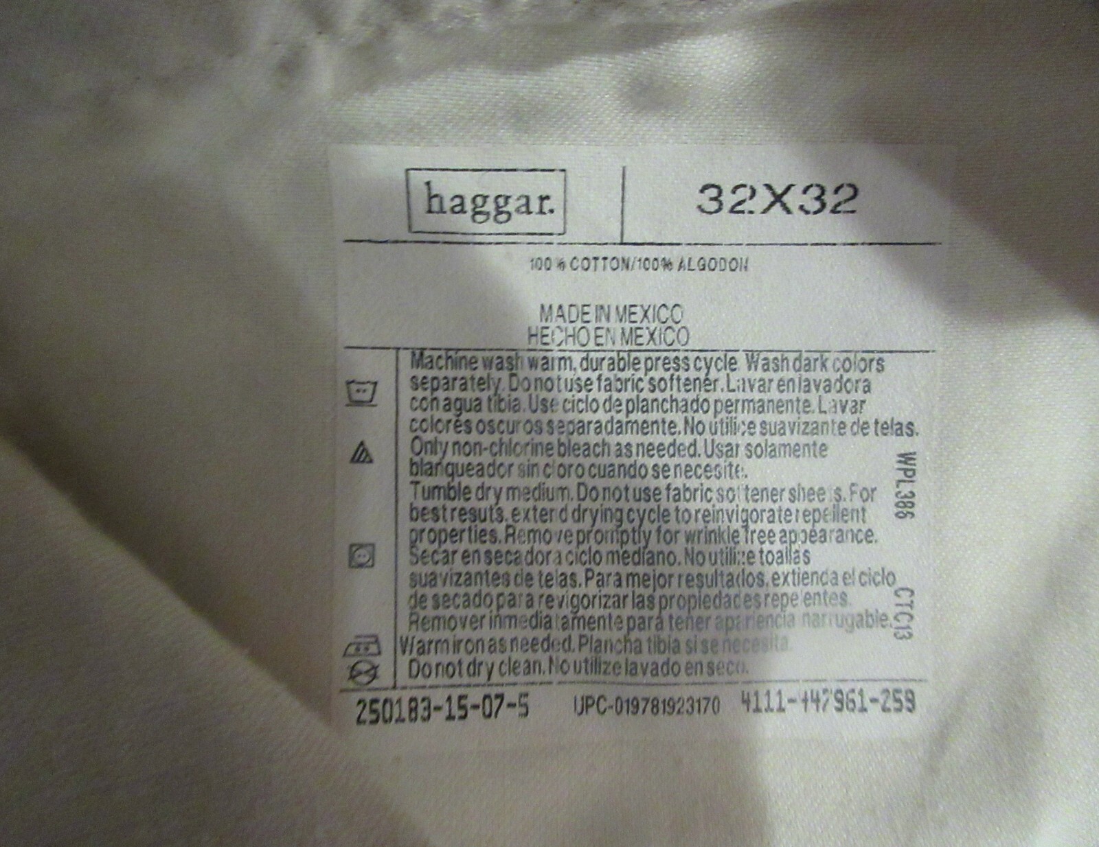 HAGGAR~TAN KHAKIS PANTS~32 x 32~NEW~Work to Weekend~Cotton~No Iron~Beige