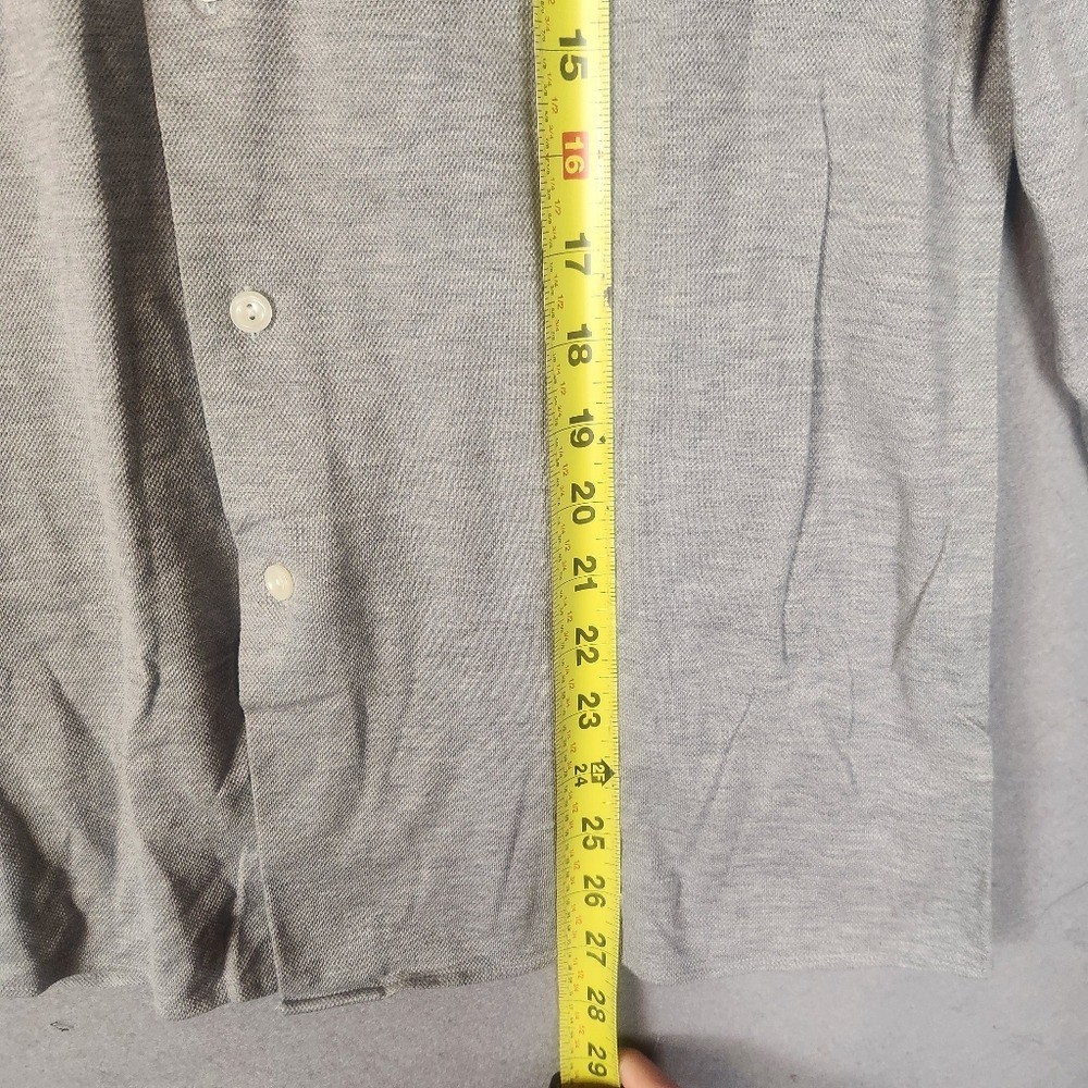 Eton Contemporary Fit Jersey Shirt Men’s Large Gray Long Sleeve Button Down