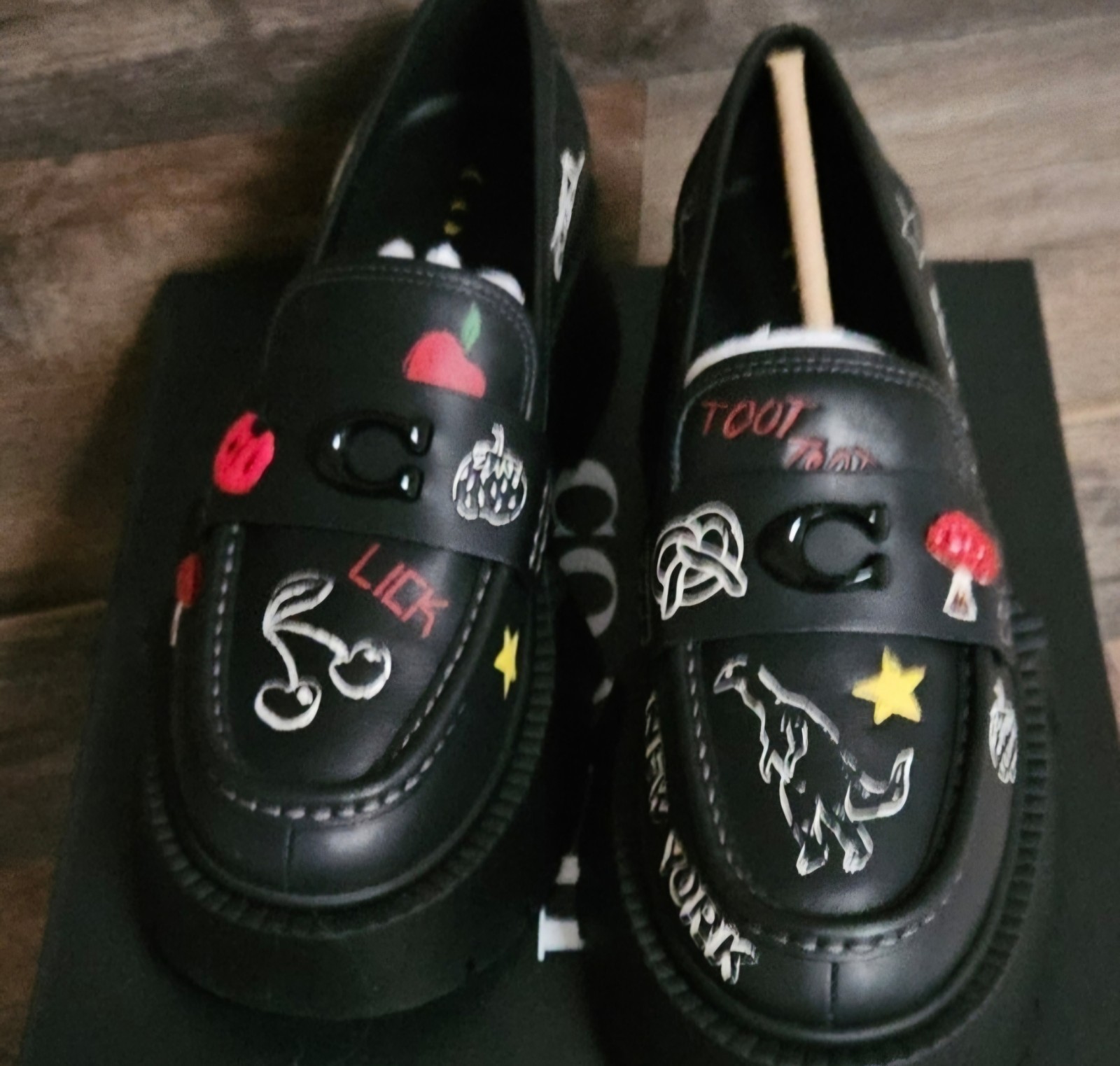 Coach Women’s Leah Platform Loafer with Sketch Print