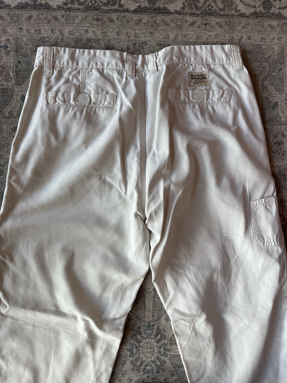 Columbia Trousers Womens Size UK 16 White 100% Cotton Outdoor Casual