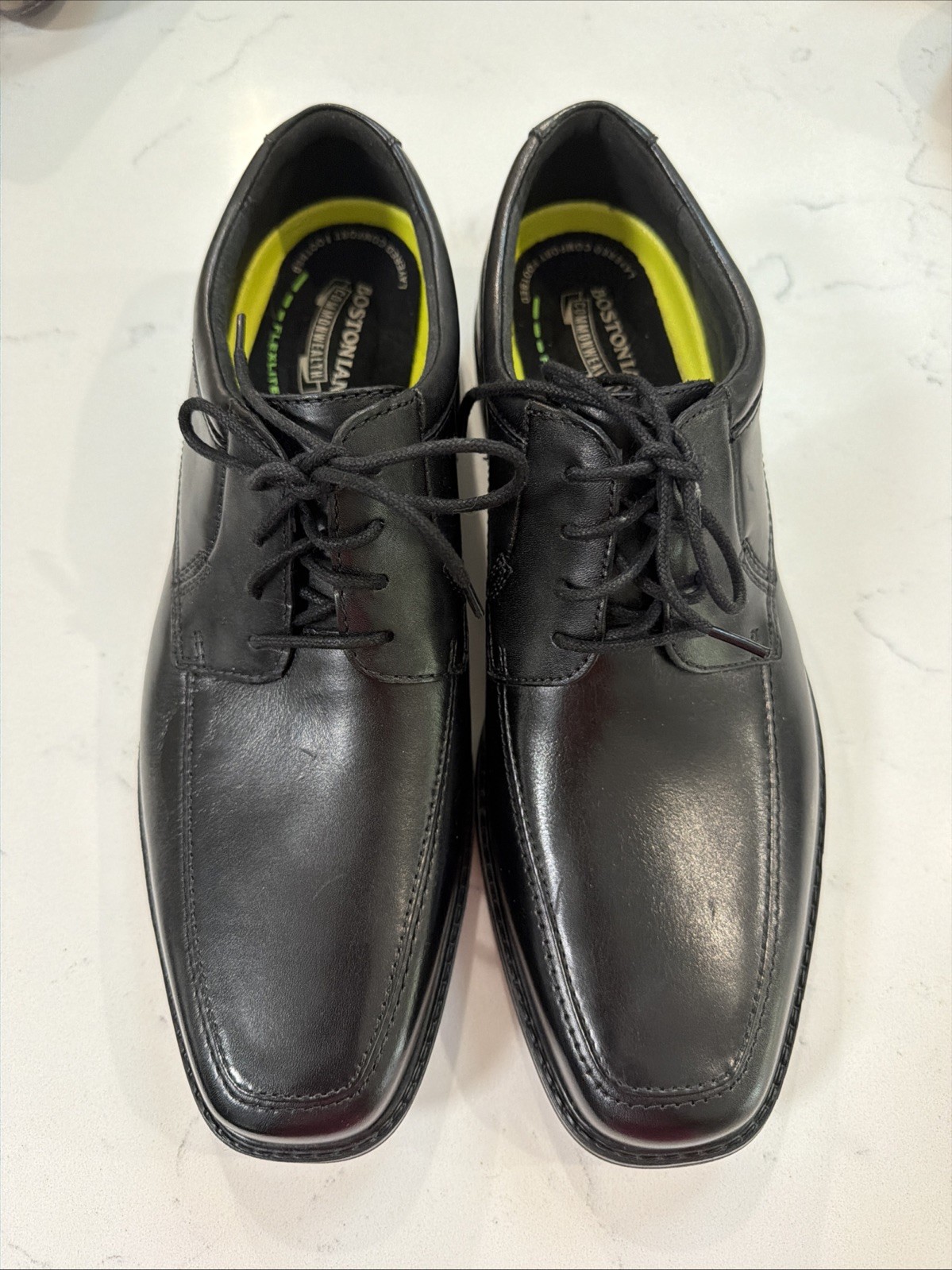 Bostonian Ipswich Apron Oxford 12M Black Leather Dress Shoe New