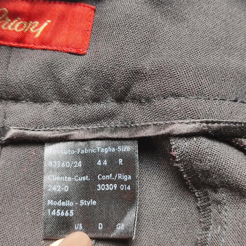 Women Brioni trousers black wool 38 / M / 46