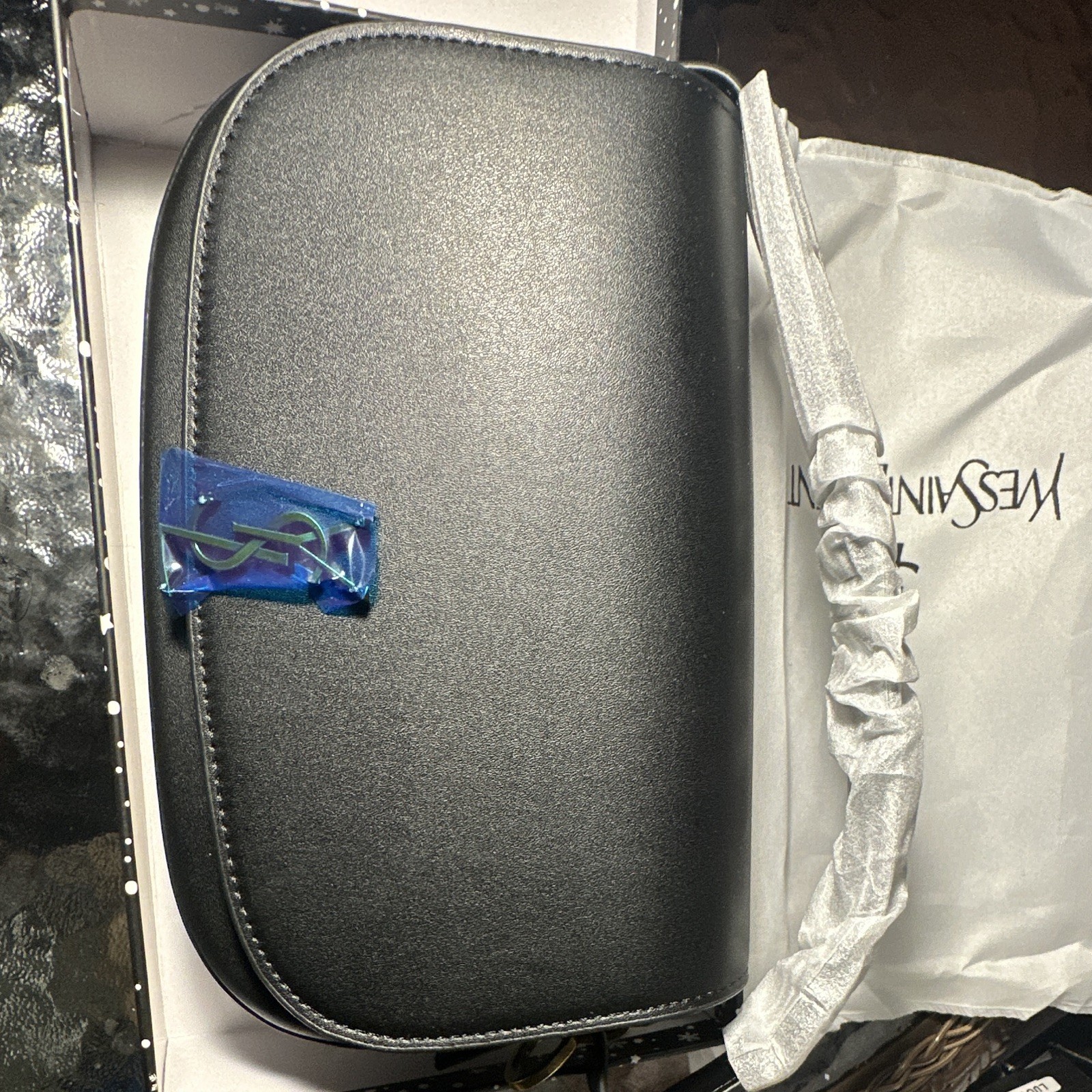 Saint Laurent YSL Black Small Shoulder Bag Gold HW Dust Bag