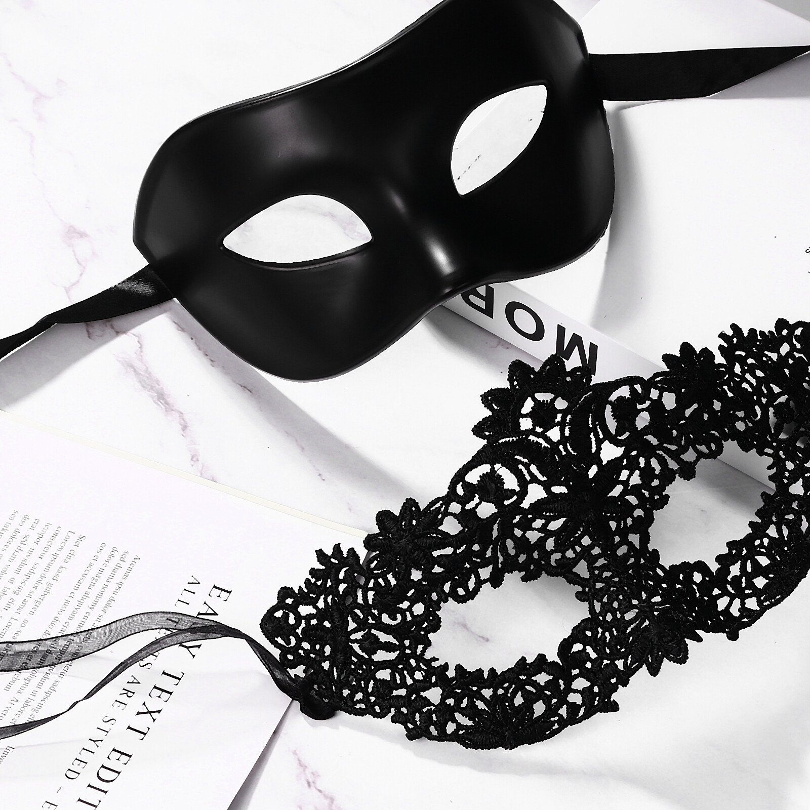 Couple 2pcs Masquerade Masks Venetian Costume Ball Wedding Cosplay Party Mask