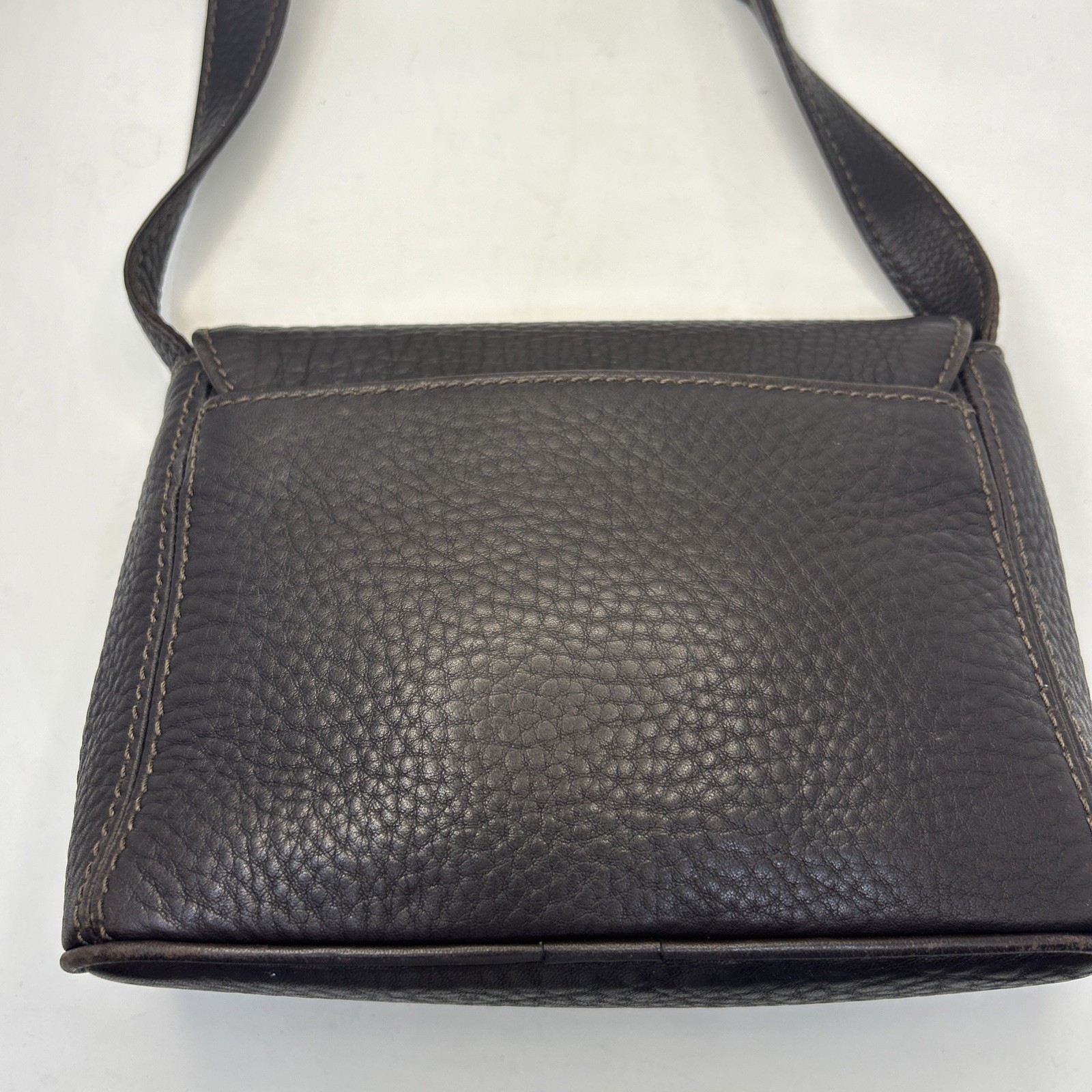 VTG Coach Sonoma Pebbled Leather Bag Purse 4929 Dark Brown Small Full Flap