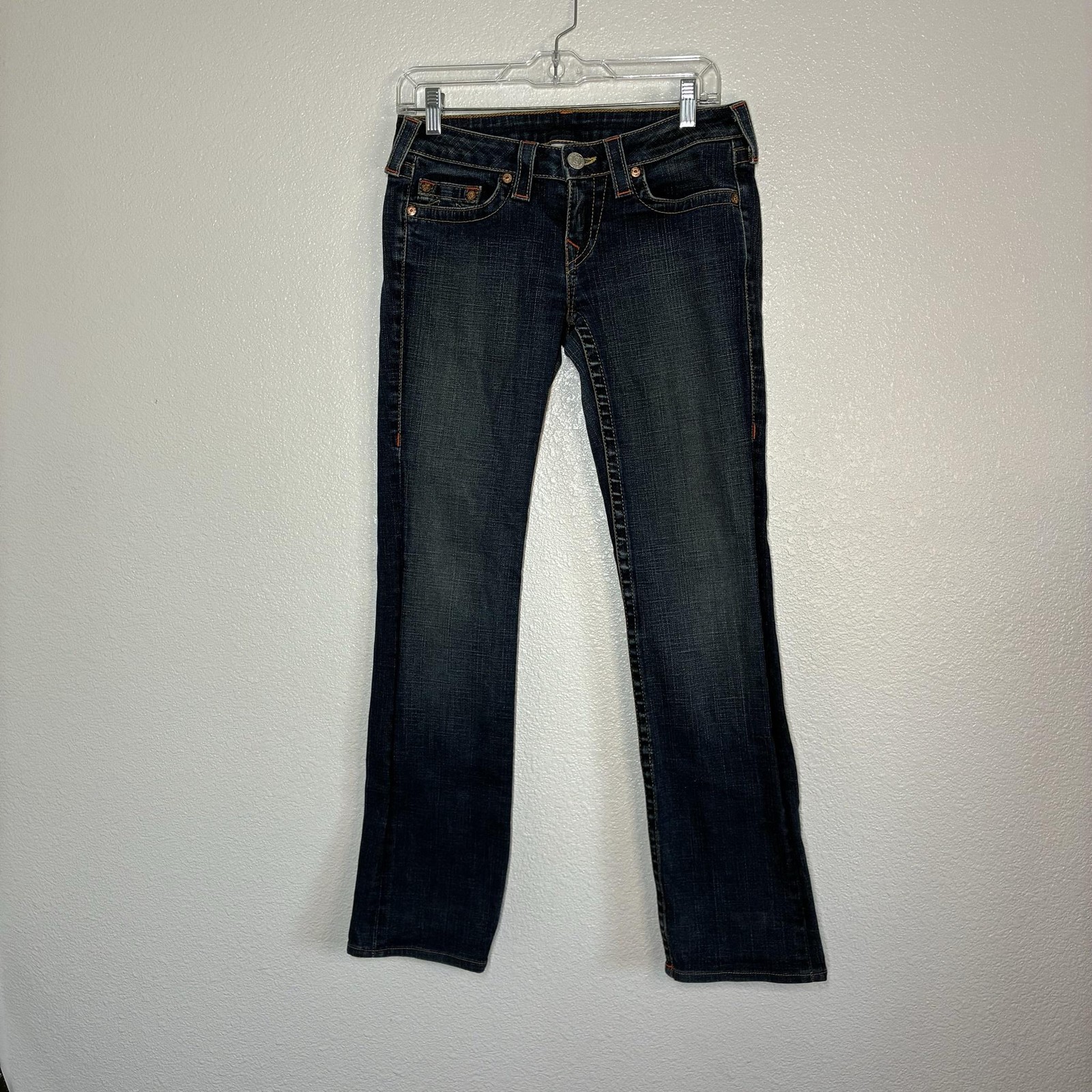 True Religion Johnny Jeans Mens 30×32 Blue Slim Straight Stretch Denim