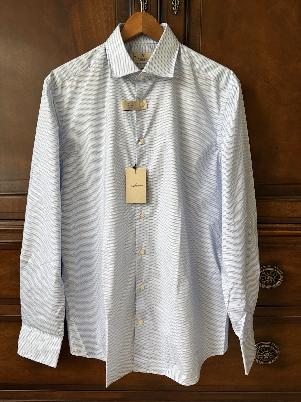 NWT Hackett Mayfair Men’s Size Large Slim Fit (180/100A) Dress Shirt 135.00GBP