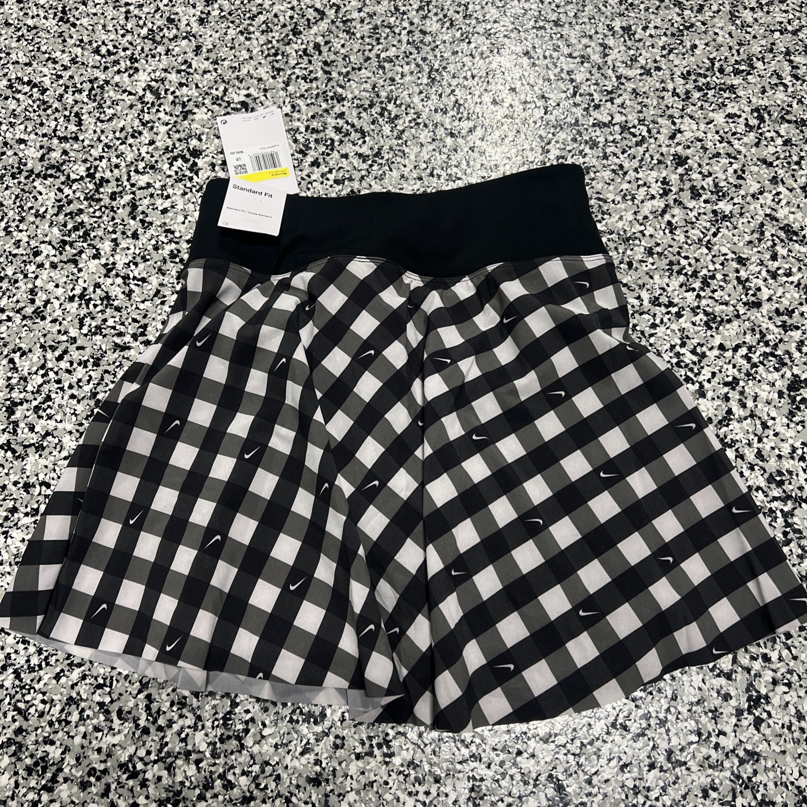 NWT Nike Dri-FIT Check Club Tennis Golf Skort DX1142-613 Black Skirt Women Sz S