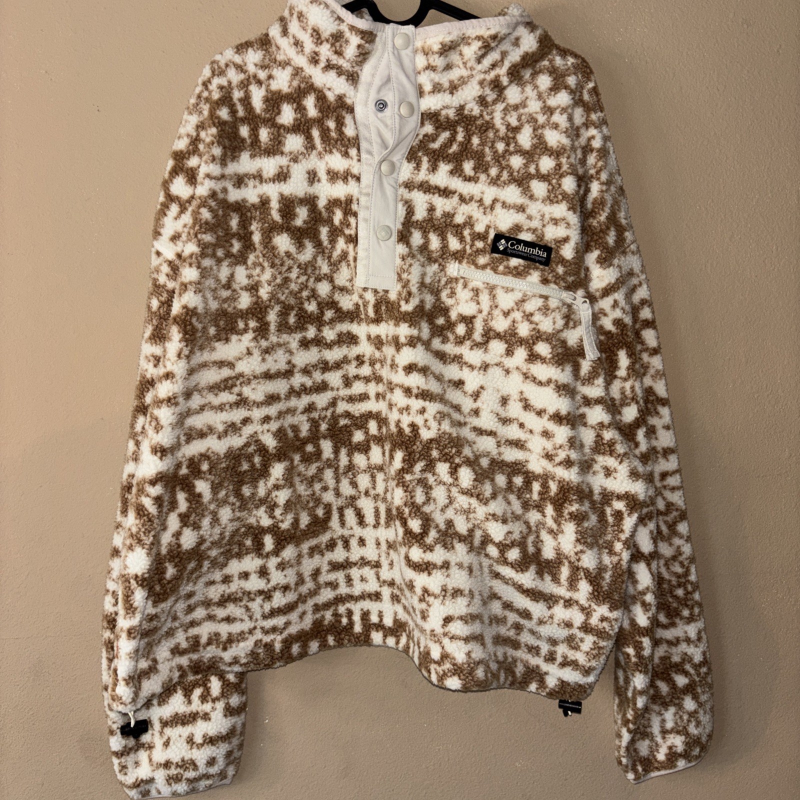 Women’s Columbia Helvetia II Printed Cropped Half Snap Fleece Pullover 2XL