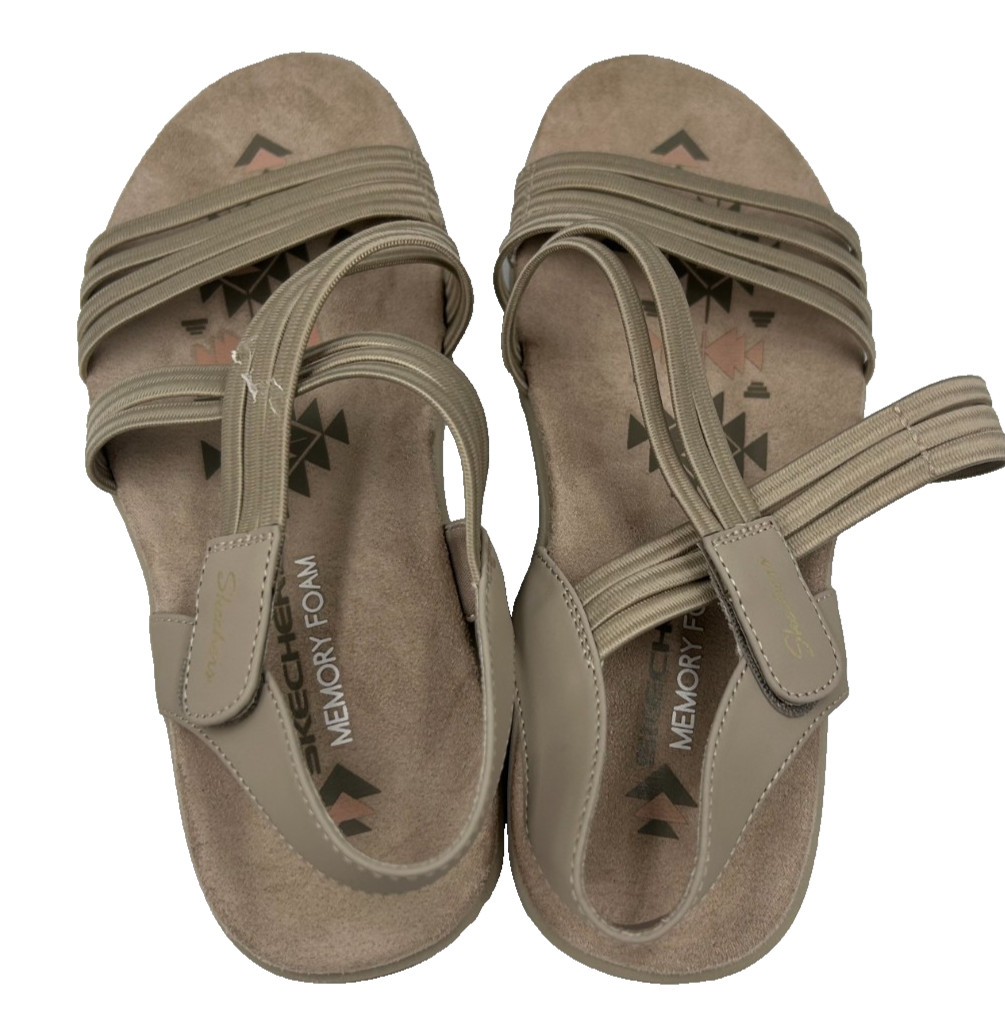 Skechers Women’s Reggae Sunnyside 2.0 Comfort Sandals Taupe Wide Size:9 180R