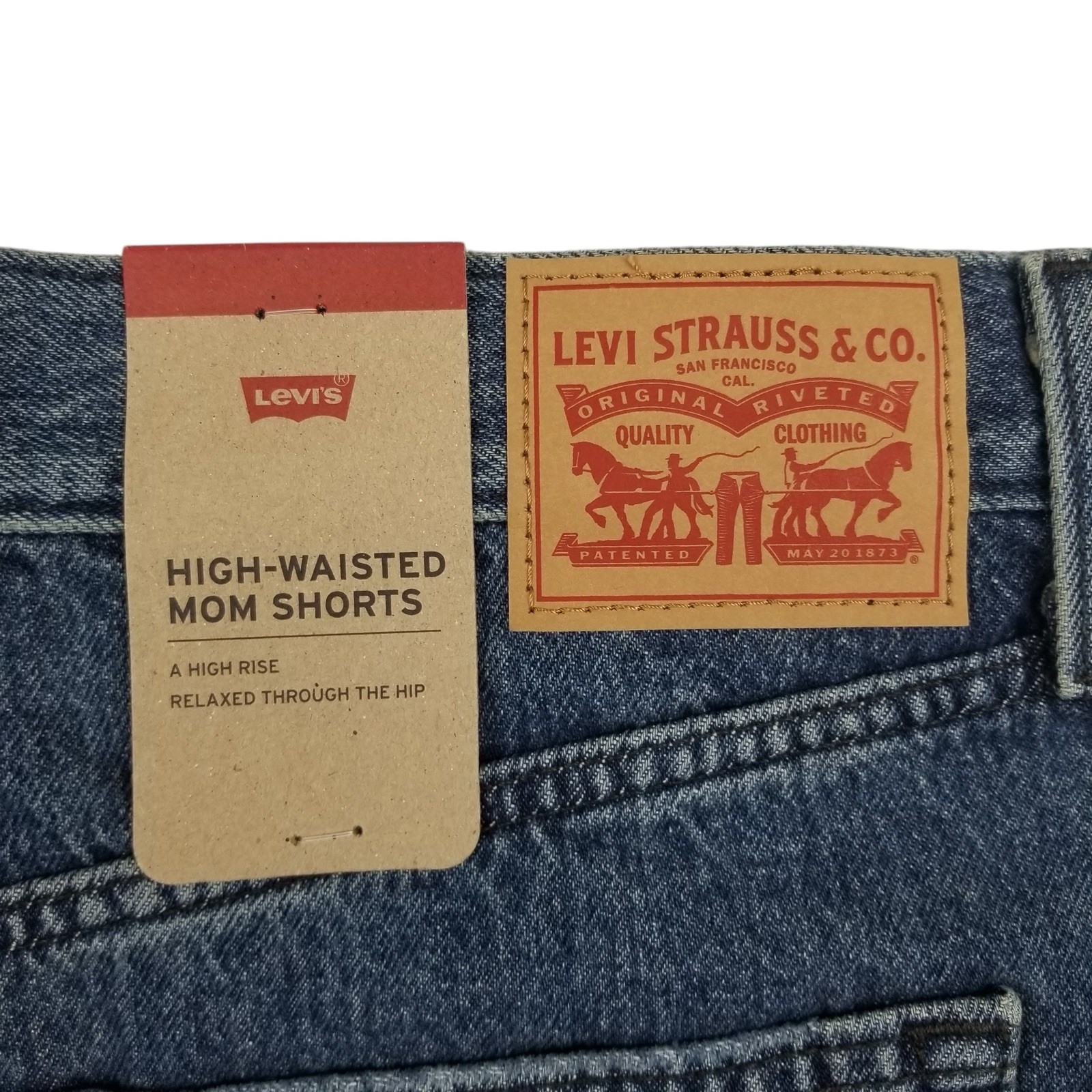 Levi’s Women’s SZ 33 High-Waisted Relaxed Fit 5 Pocket Cotton Denim Mom Short