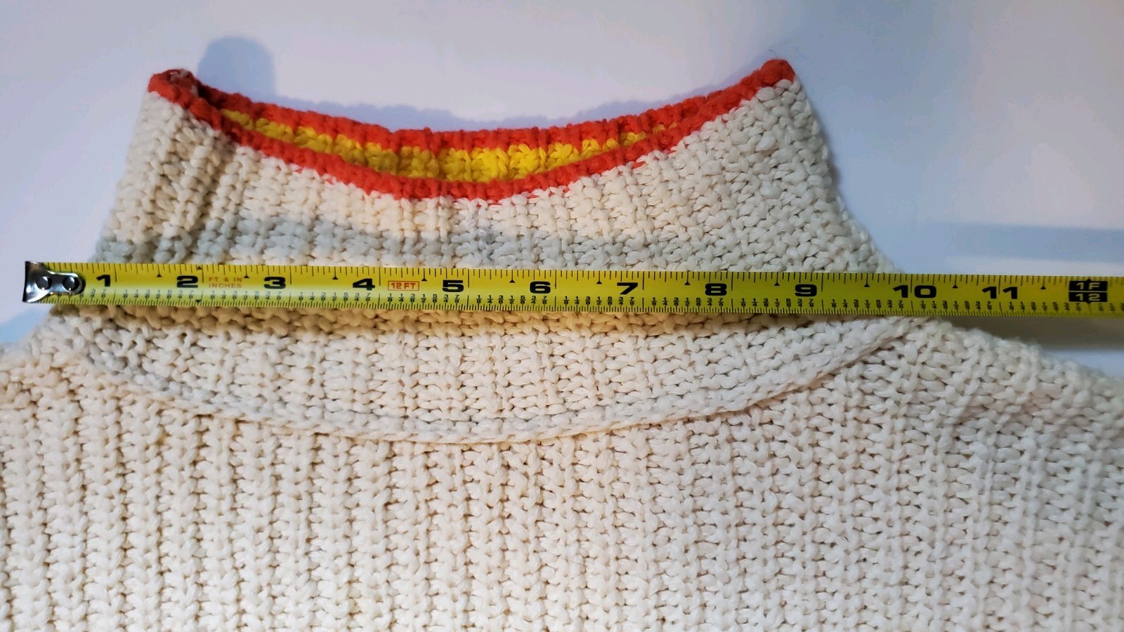 Free People Sunbright Sweater Yellow Colorful Fuzzy Sz M