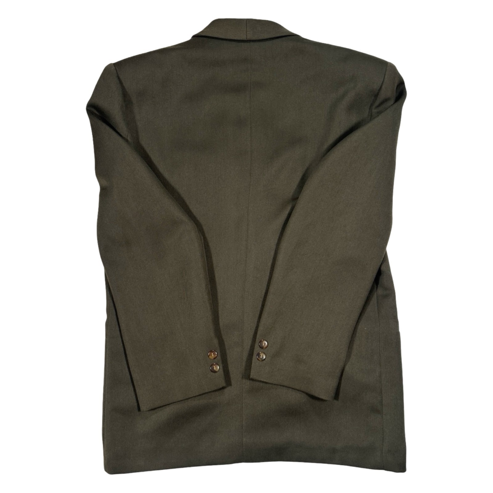 Mister Italian Tailoring Blazer Olive Green Minimal Elegant Men M IT 48 Vintage