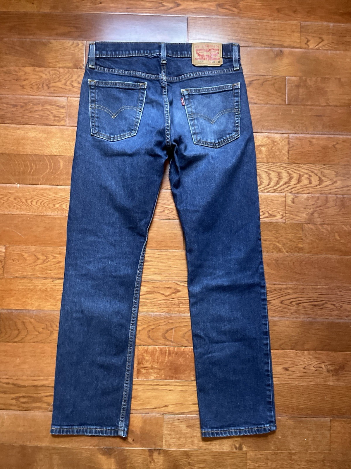 Levi’s 513 Jeans 30×30 Men’s Stretch Slim Fit Zip Fly Straight Denim Dark Blue