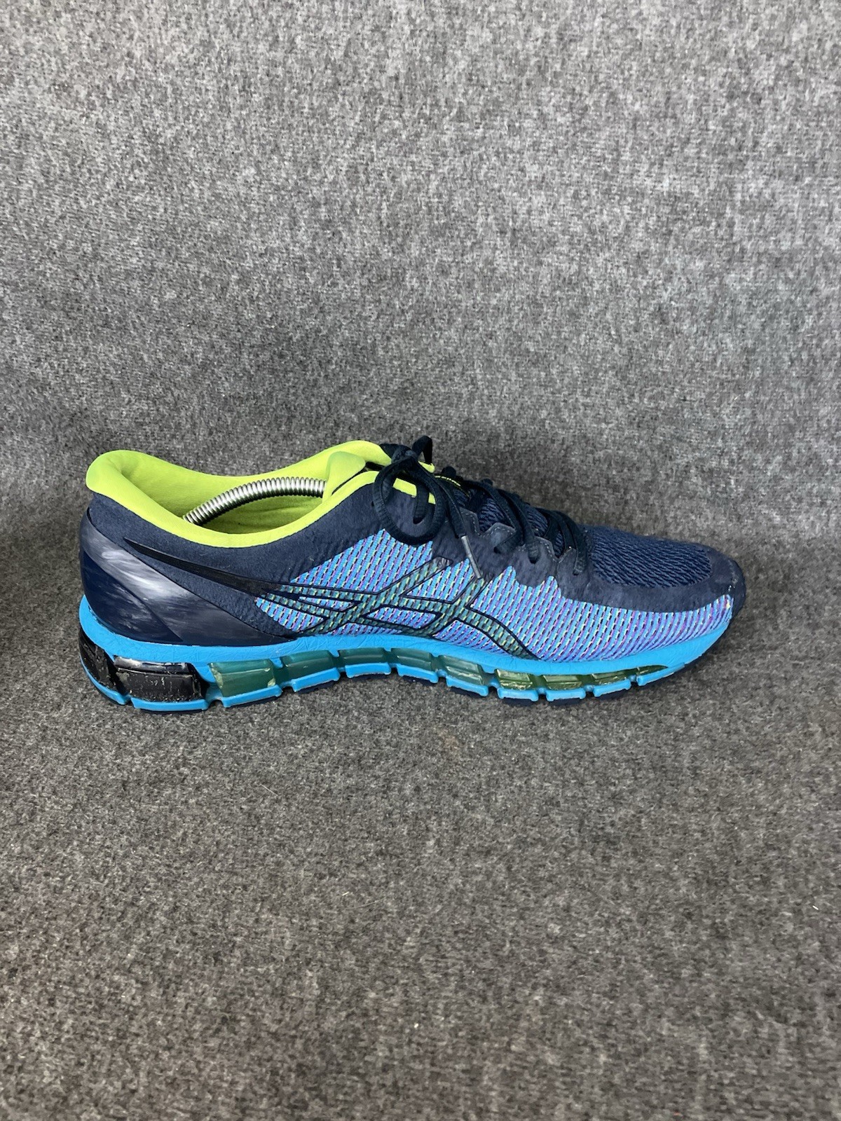 Asics Gel Quantum 360 Mens 13 Blue Yellow Running Shoes Sneakers 1021A134 ISSUES