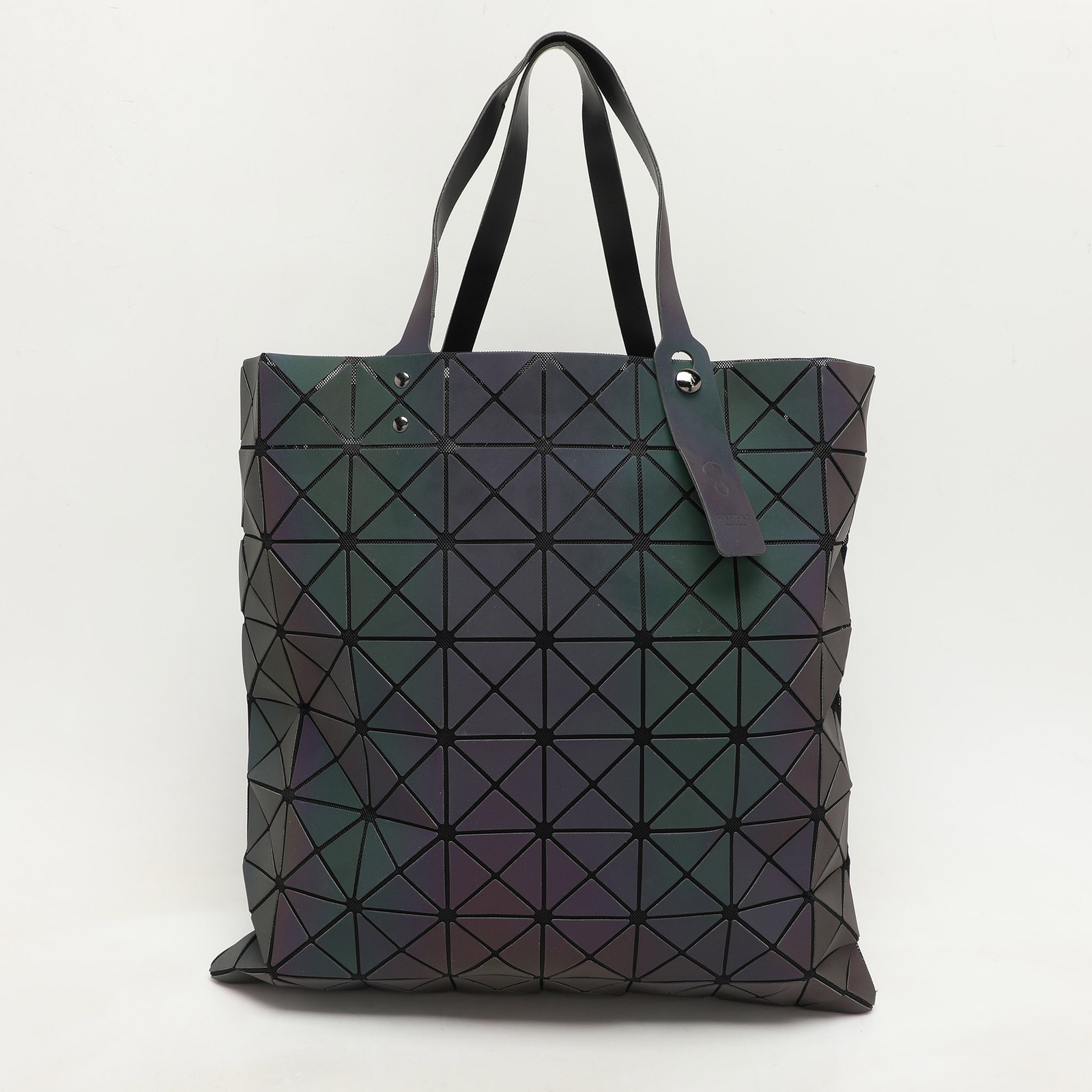 Issey Miyake Multicolor Iridescent Effect Synthetic Leather and Mesh Bao Bao