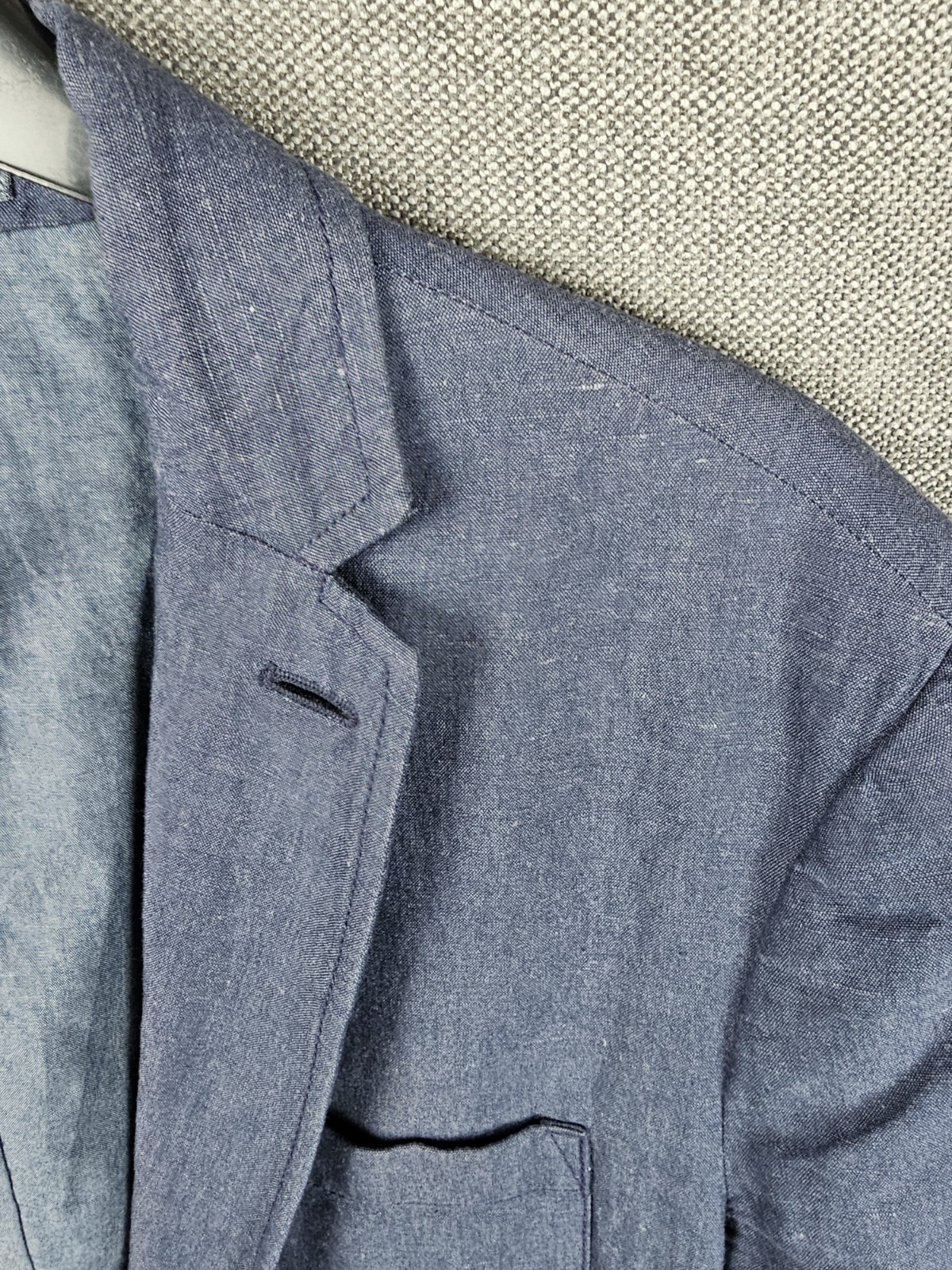 GAP Linen Cotton Blend Brunson Blazer Butterfly Lined Navy Size M Medium