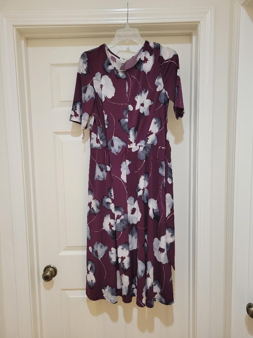 London Times Women’s Size 8 Cap Sleeve Multicolor Dress RN 58142