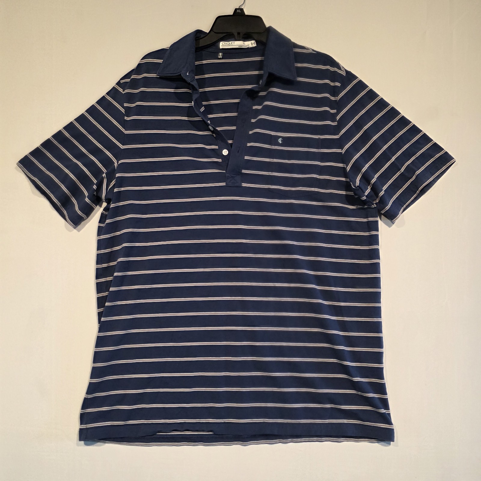 Criquet Men’s Size Extra Large Dark Blue Striped Player’s