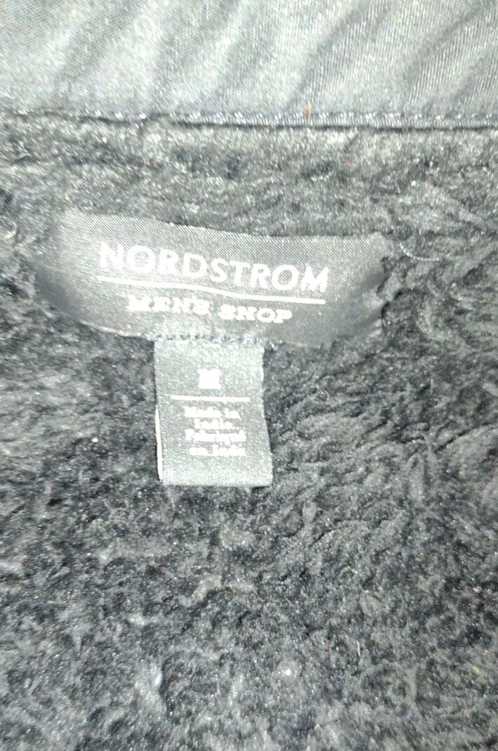 Nordstrom Gray Wool Coat Sharpa/Faux Fur Lined Men’s Size Medium