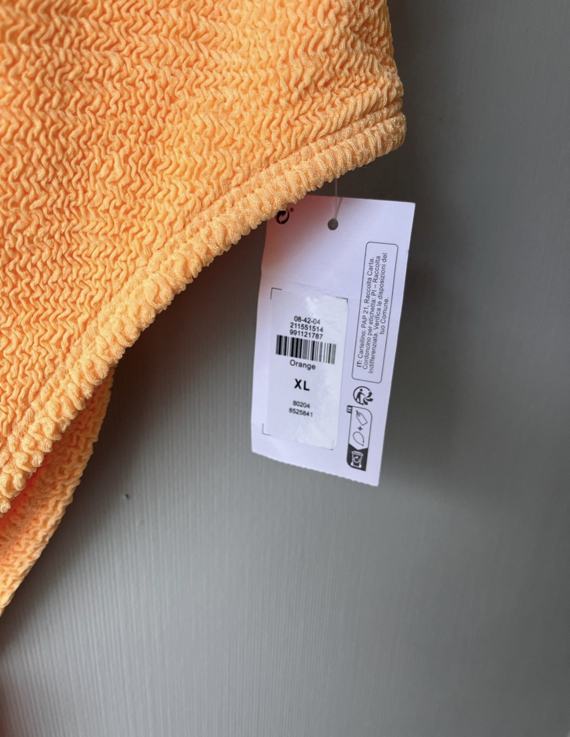 NWT Orange Primark Terry One Piece Swimsuit Size XL (14-16)