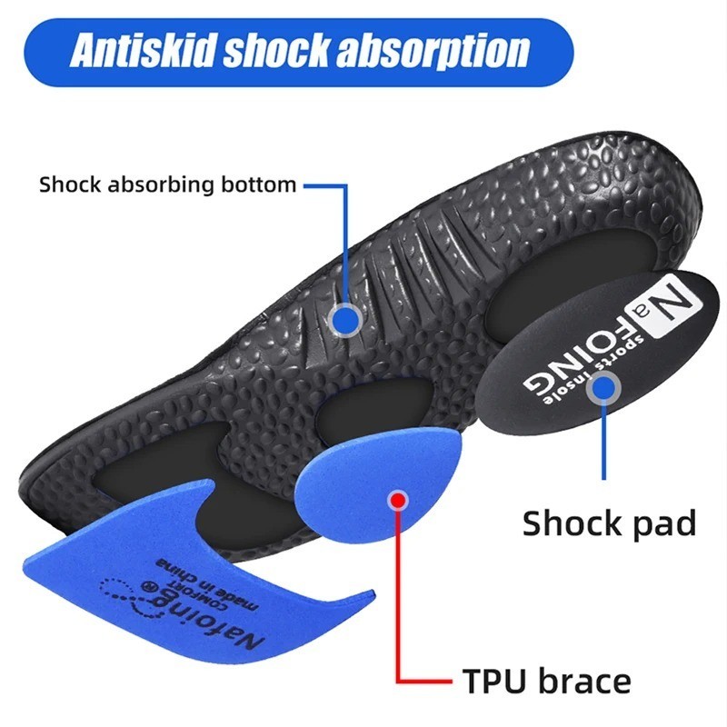 Orthotic EVA Shoe Insoles Arch Support Shock Absorption Breathable Cushion Pads.