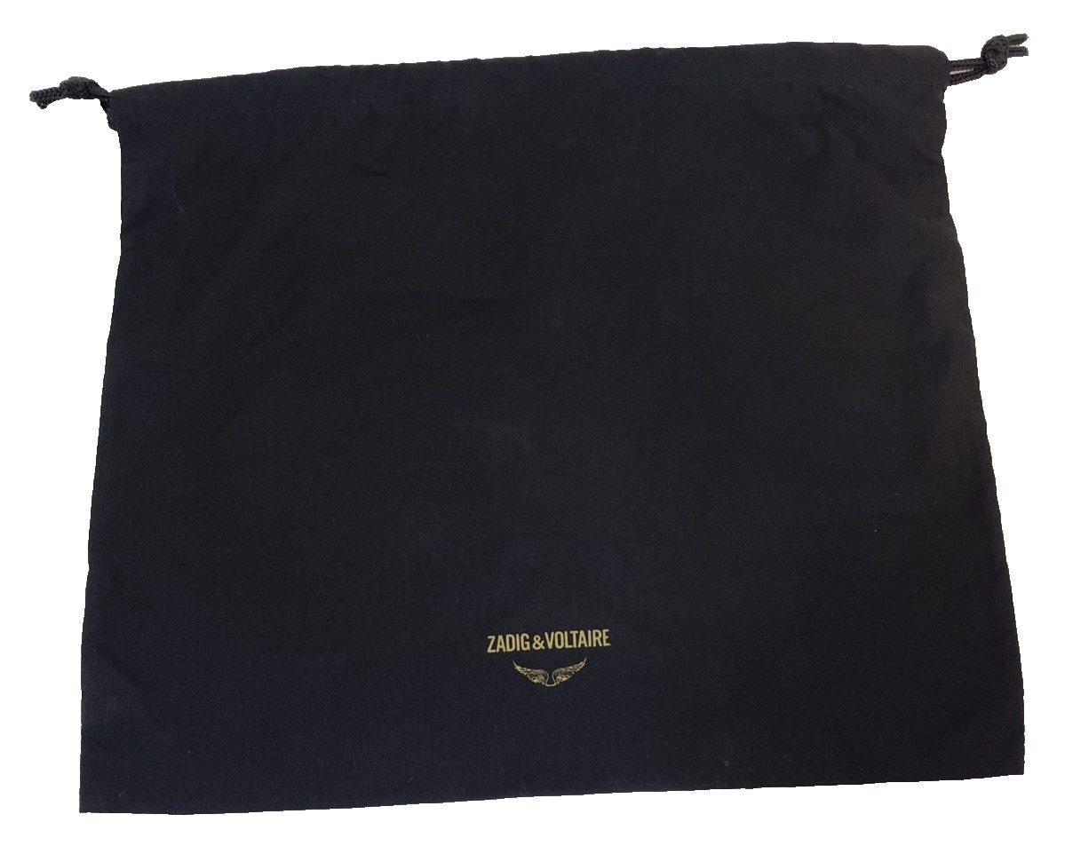 Zadig & Voltaire Dust Bag Black Cinch Top 15 1/2″ x 13″ BAG ONLY