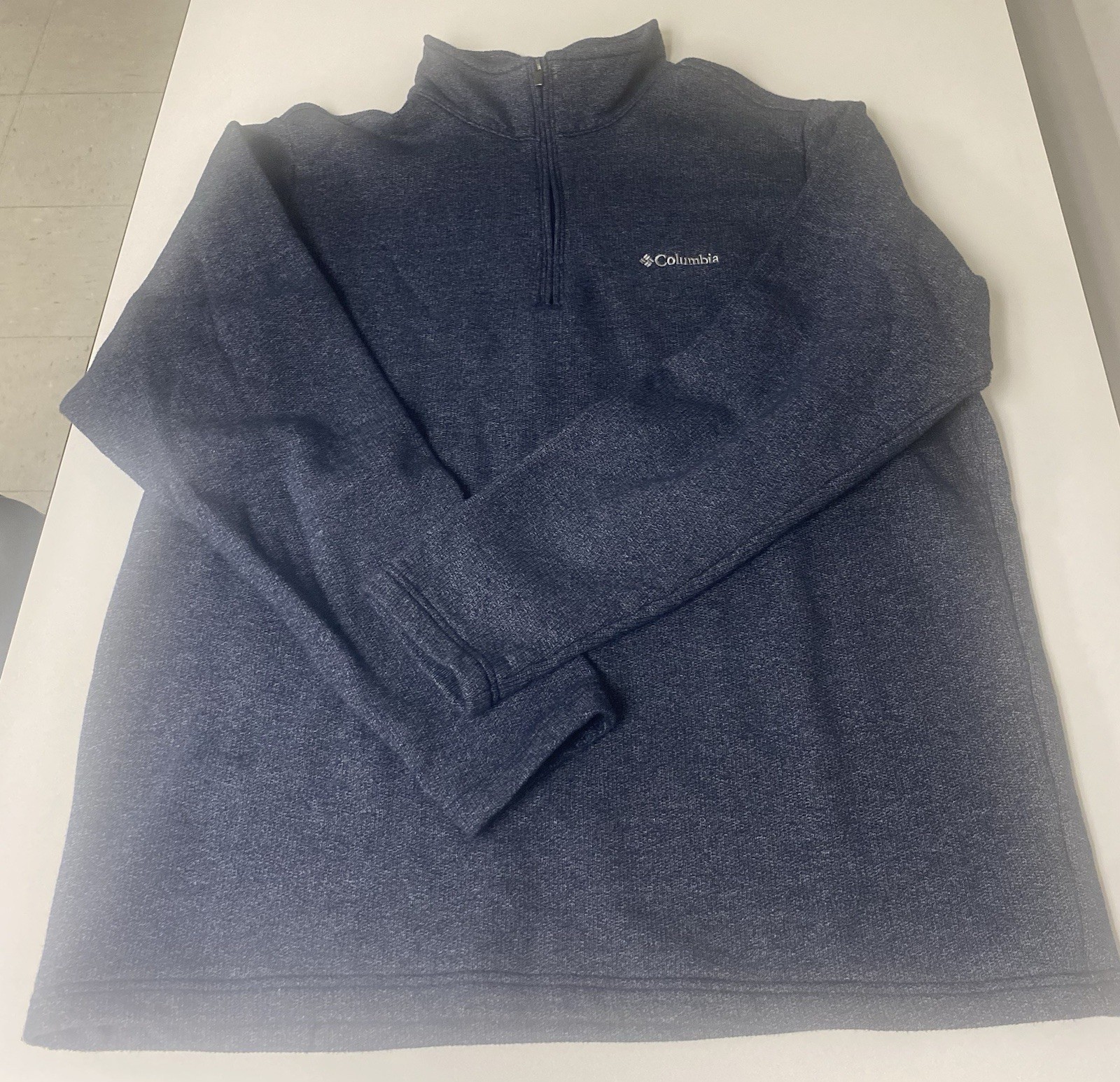 Columbia Quarter Zip Pullover Fleece Sweater Blue Size XL Extra Large