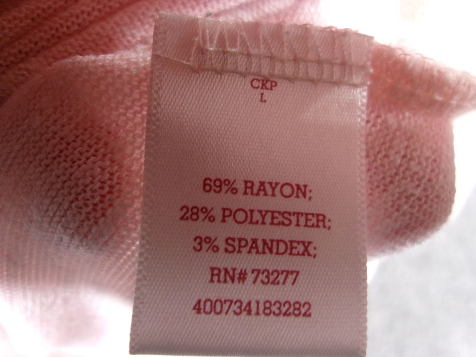 So Top Womens L Pink Lightweight Cozy Knit Raglan V Notch Long Sleeve Base Layer