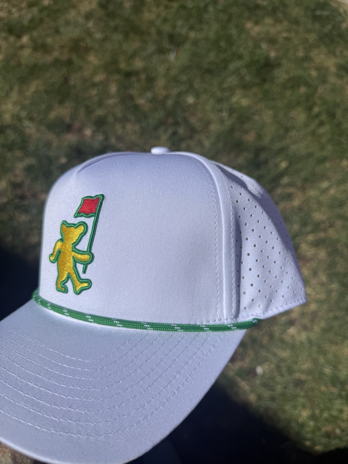 Dancing Bear Golf Hat Custom Dead Golf Masters Hat Grateful Rope Hat Dad Golf
