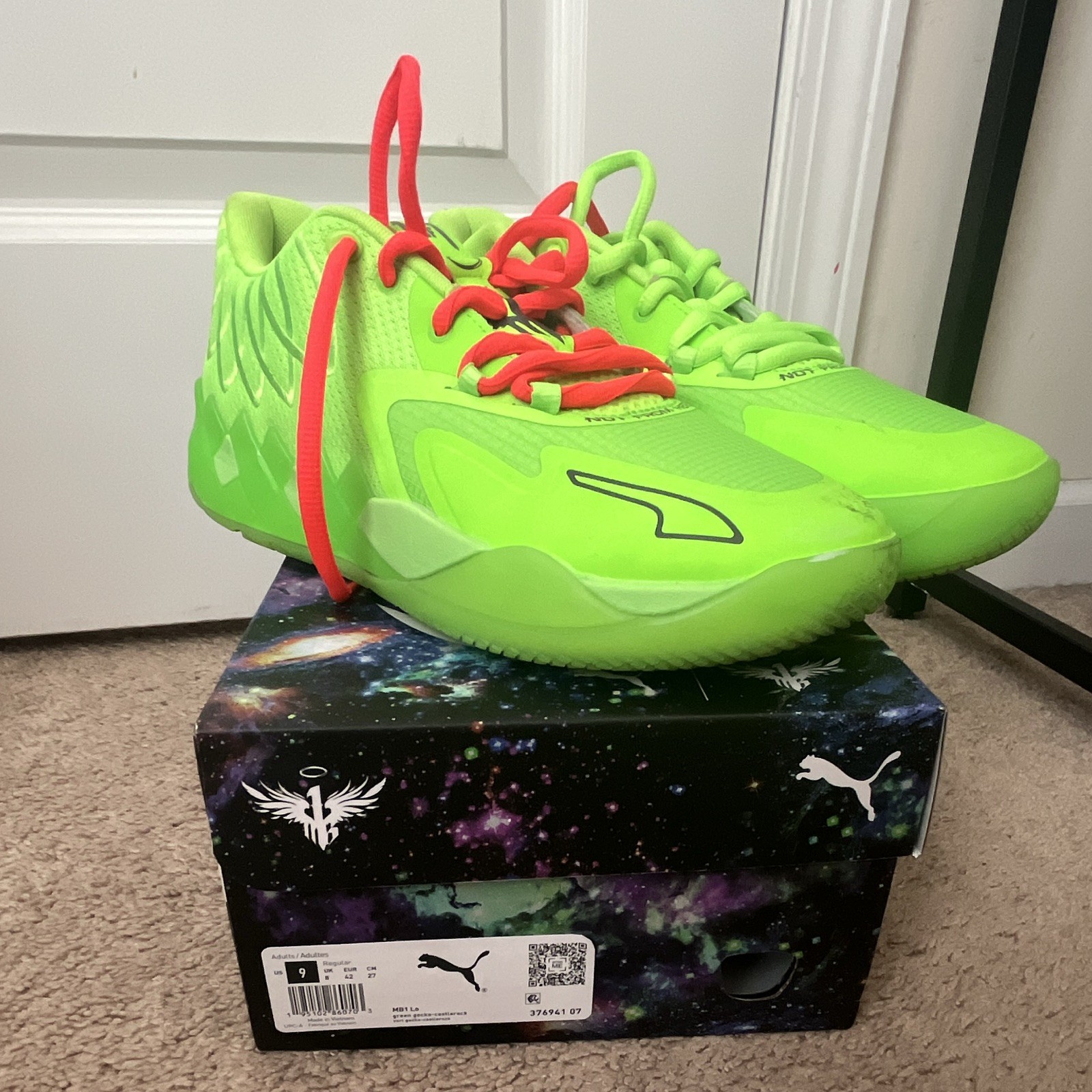 PUMA MB.01 Lo Volt Men’s Low Top Basketball Sneakers Green 376941-07