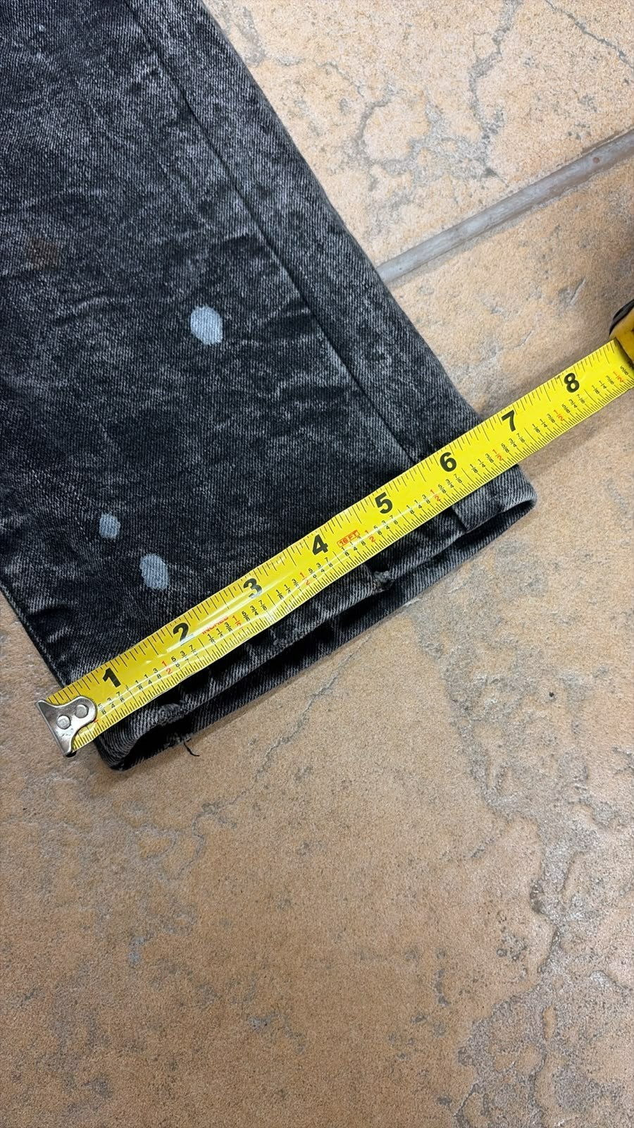 Rue21 Mens Moto Biker Pants Size 34×30 Black Acid Wash Ripped Distressed Stretch